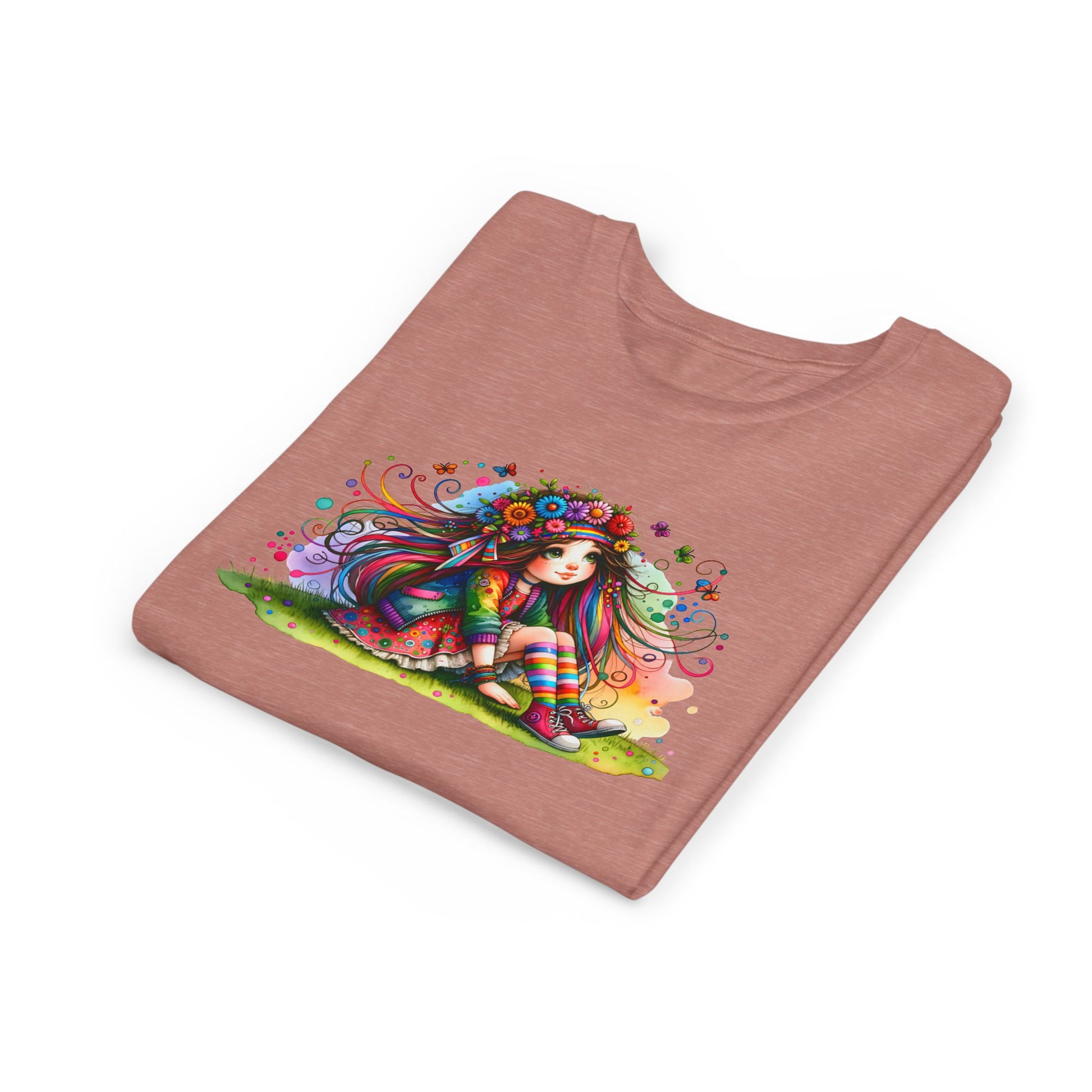 Whimsical Floral Girl Youth Tee