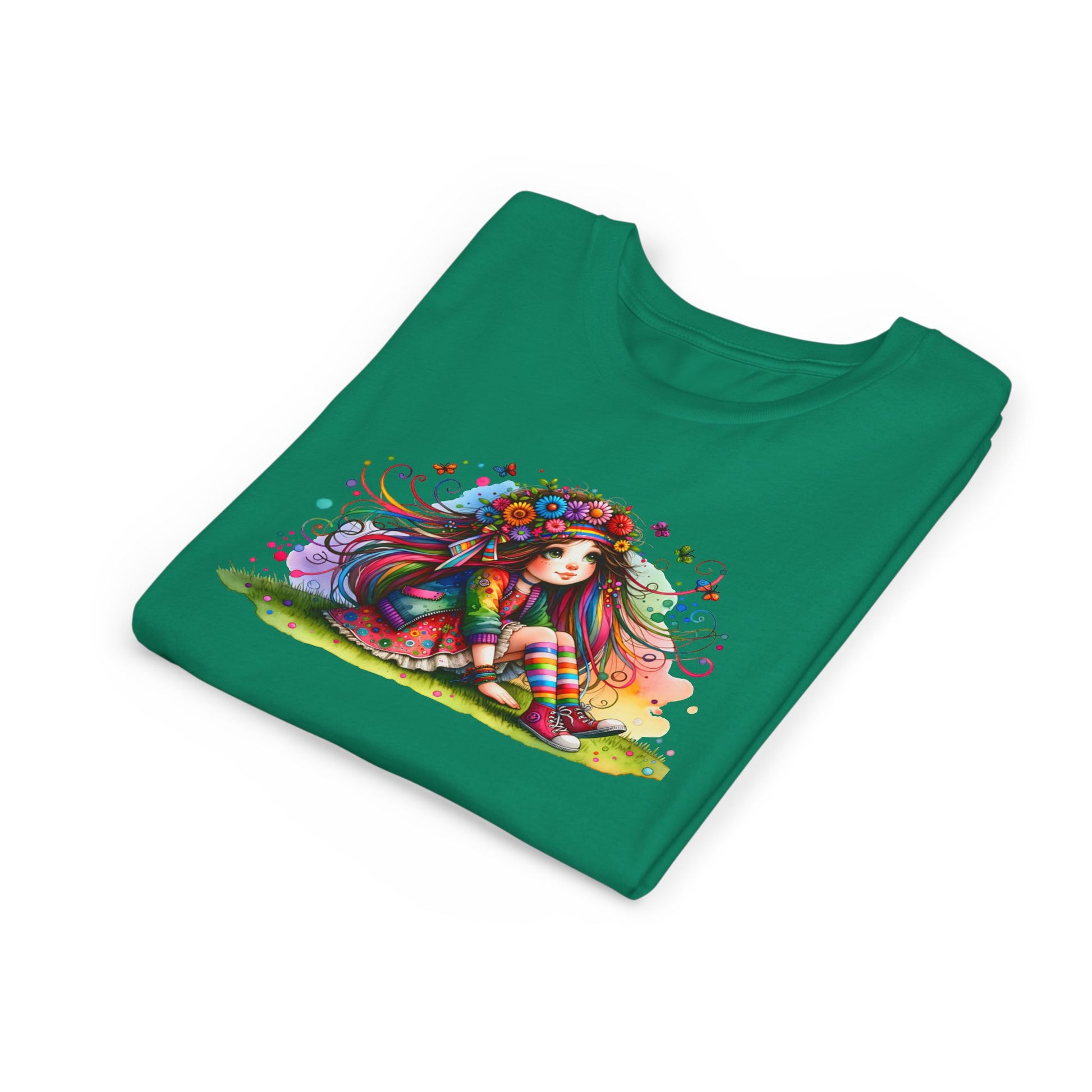 Whimsical Floral Girl Youth Tee