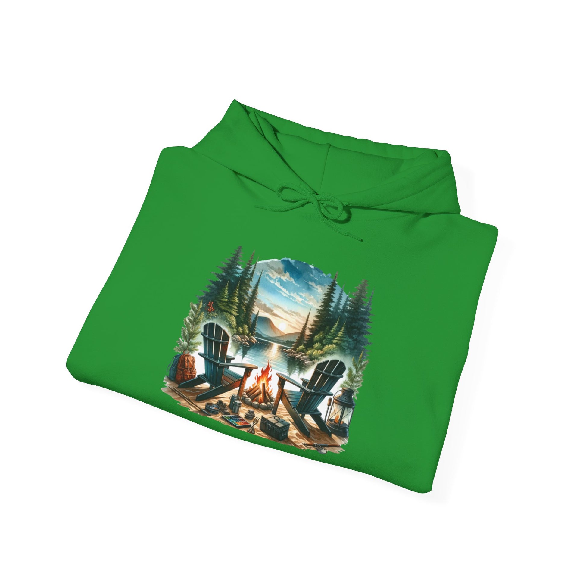 Lakeside Campfire Escape Hoodie – Cozy Outdoor Adventure Vibes