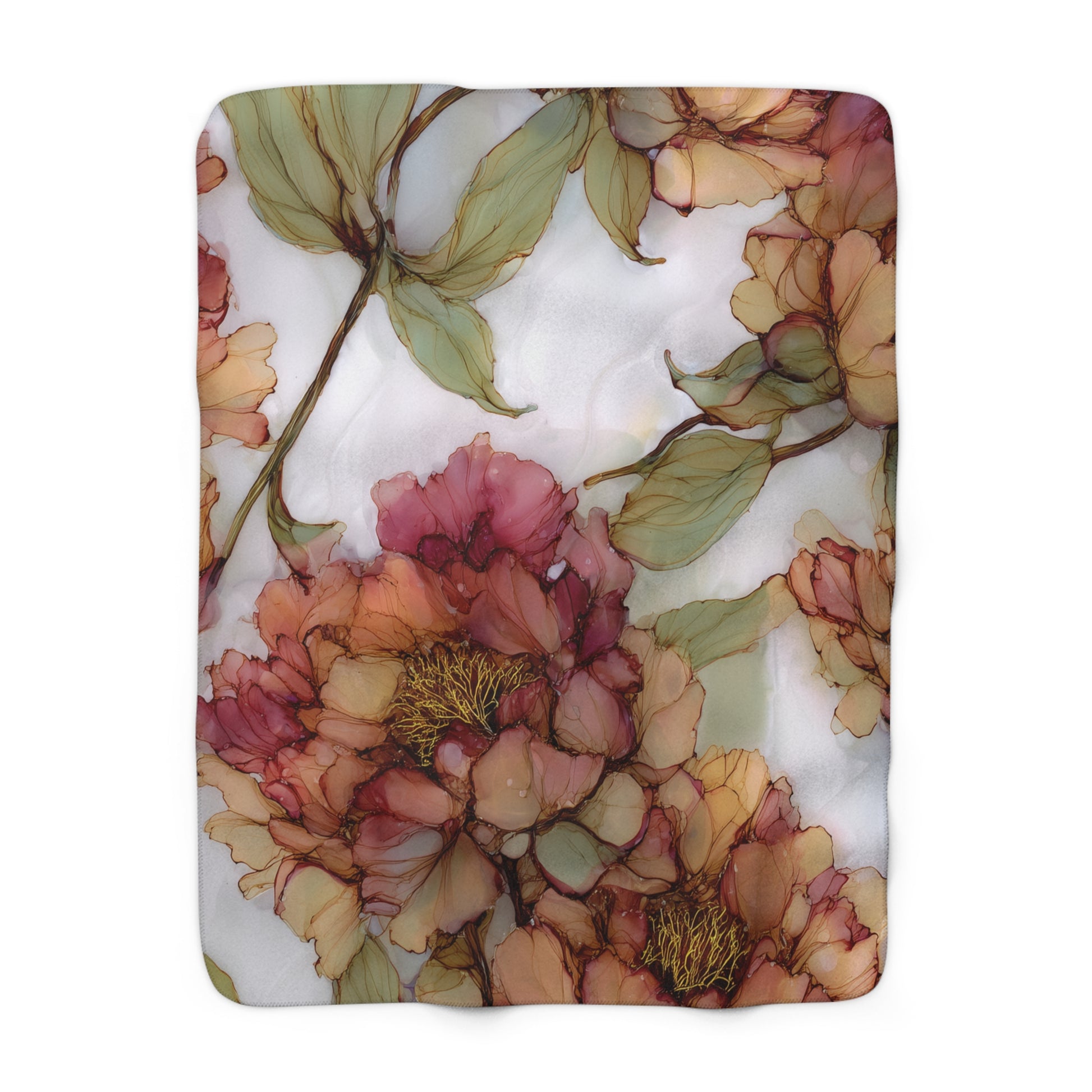 Peony Sherpa Blanket