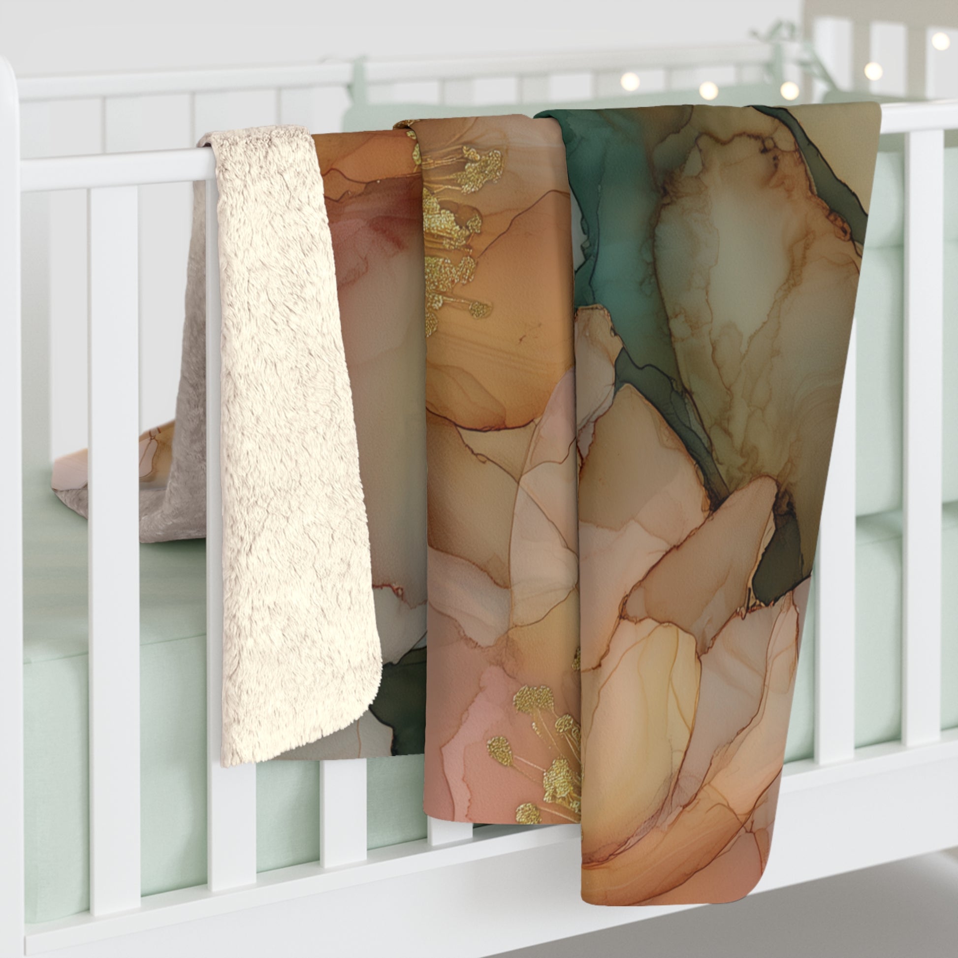 Floral Sherpa Fleece Blanket