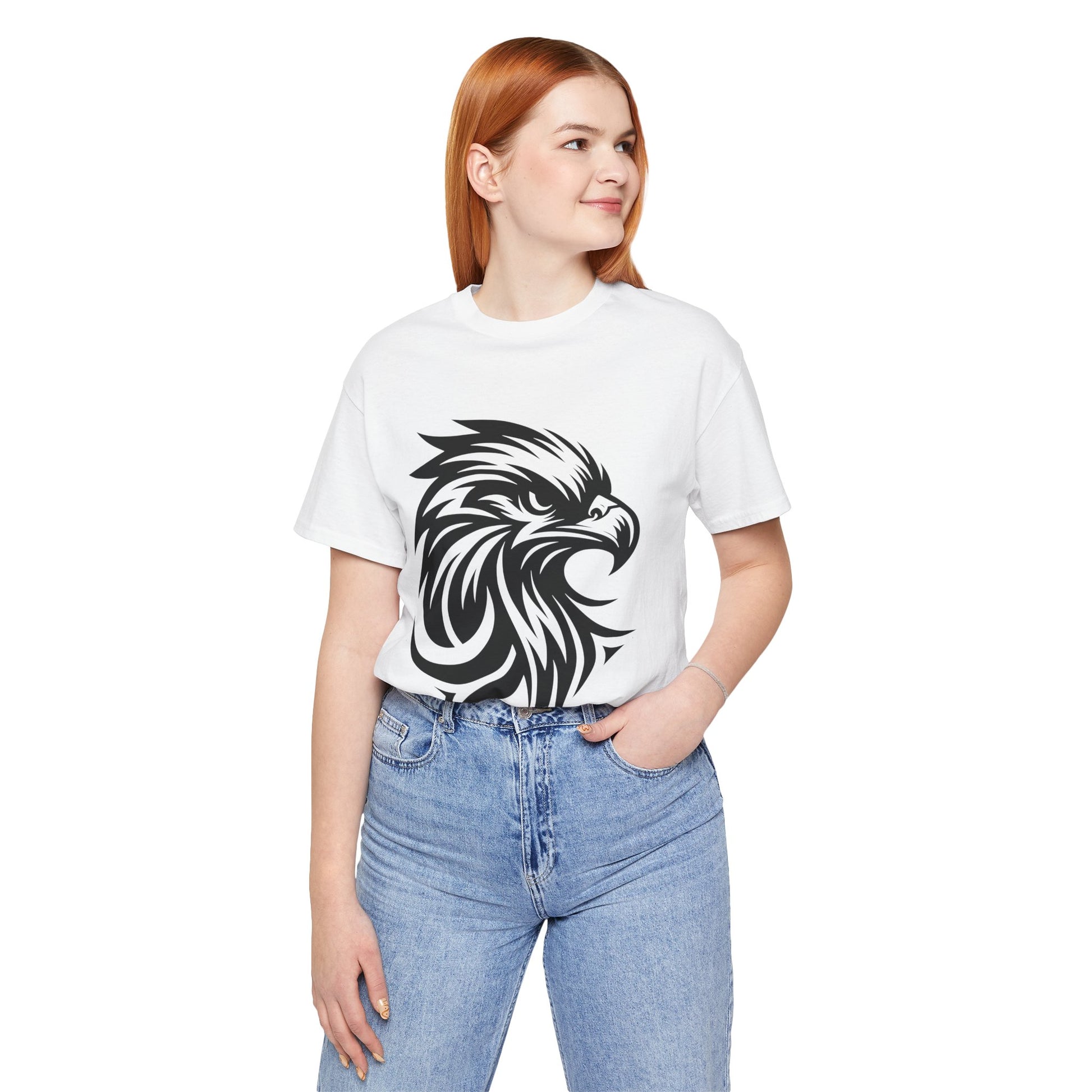 Bold tee featuring a fierce black tribal eagle design, available in multiple vibrant colors