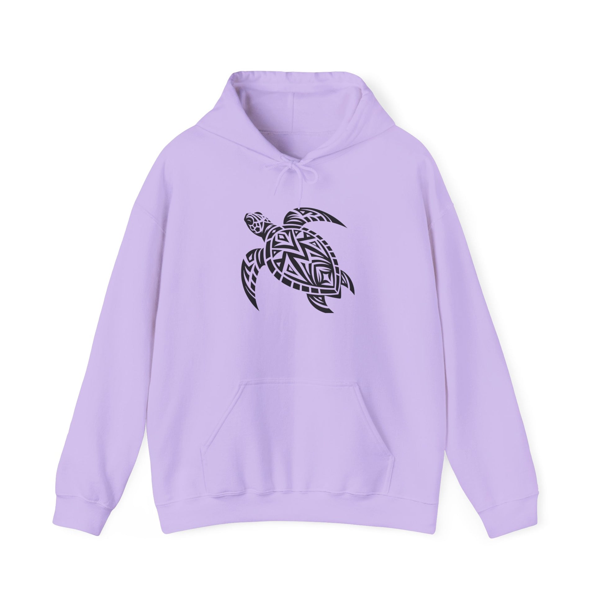Tribal Sea Turtle Hoodie – Bold Island Spirit on White Pullover