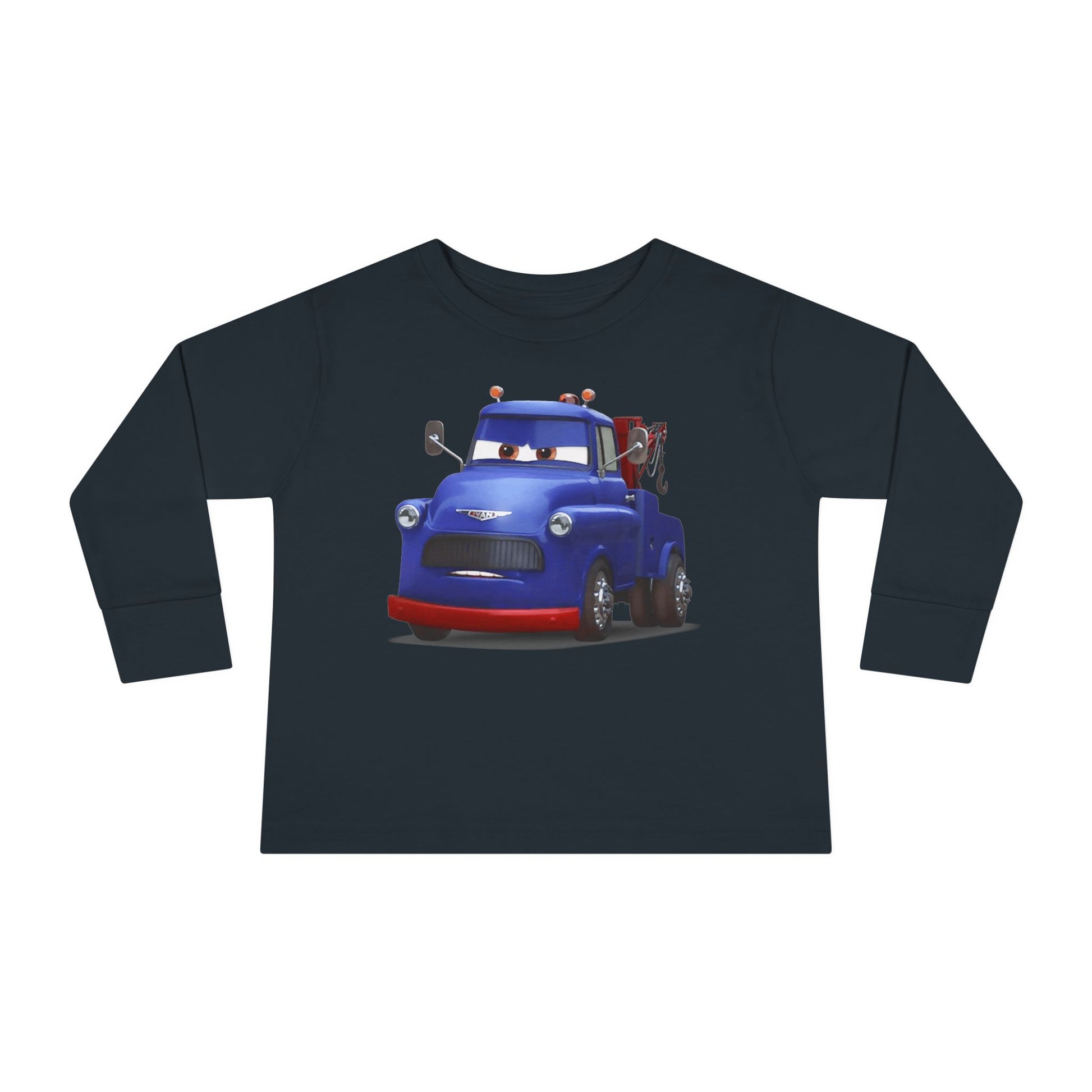 Toddler Long Sleeve Tee featuring a Fun Cartoon Truck
