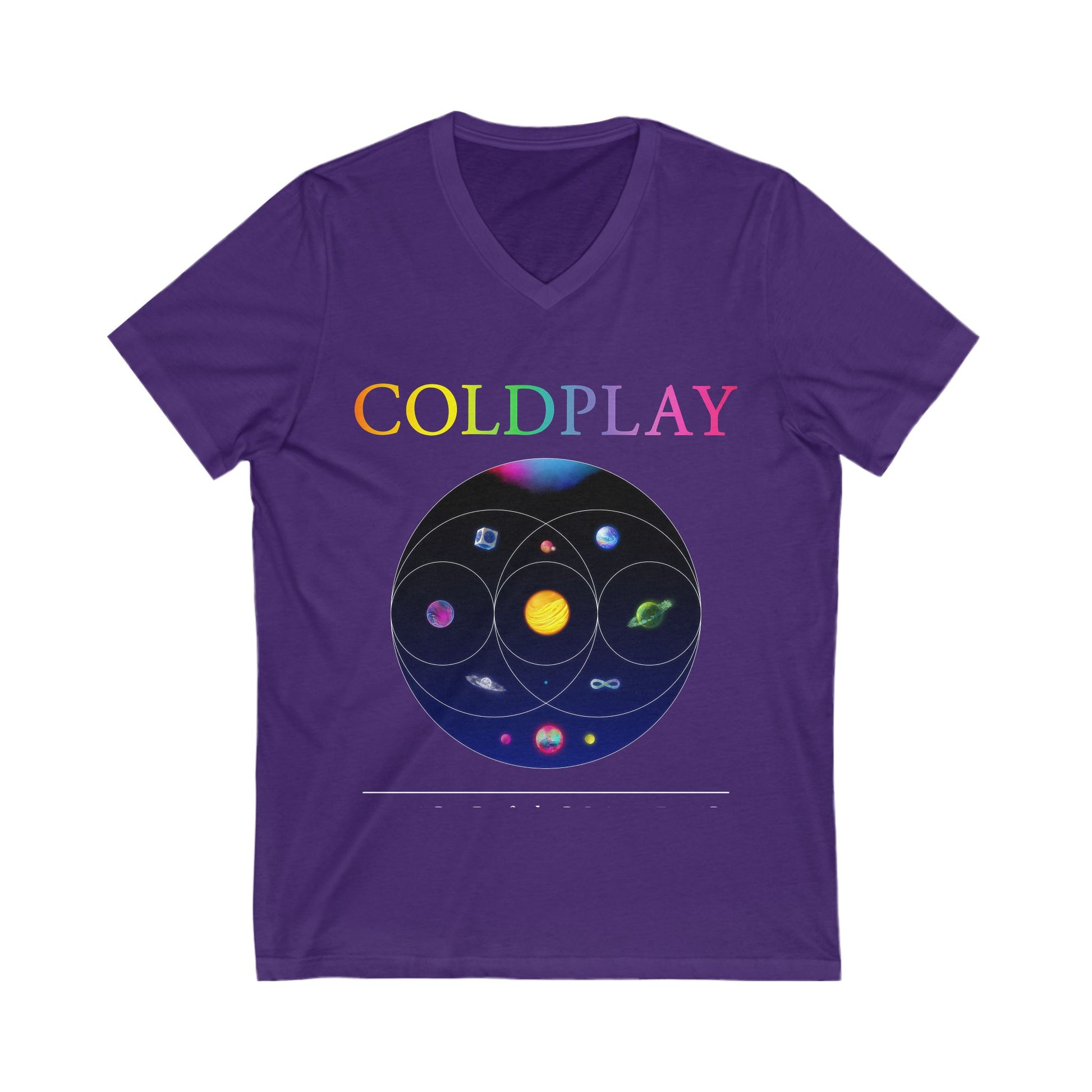 Coldplay V-Neck Graphic Tee, Music Lover Gift