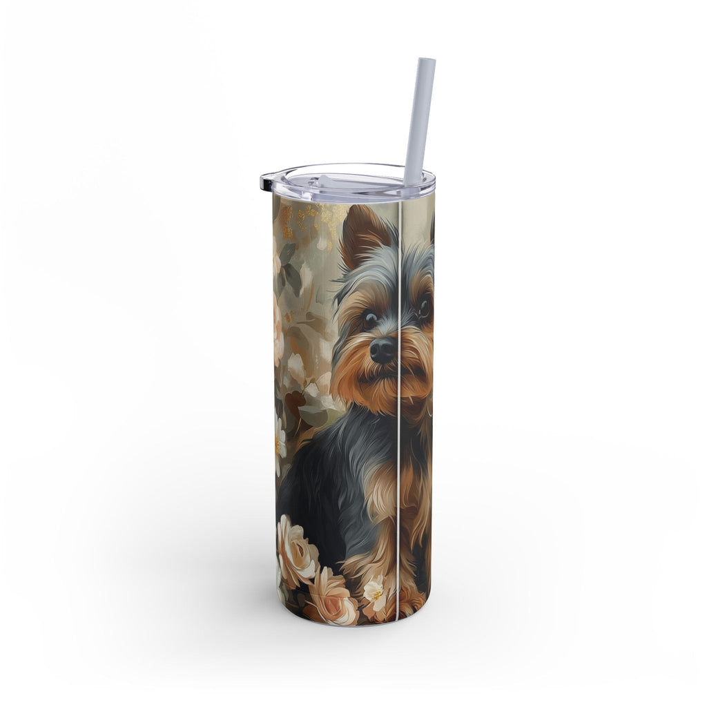 Yorkie Love Skinny Tumbler, 20oz