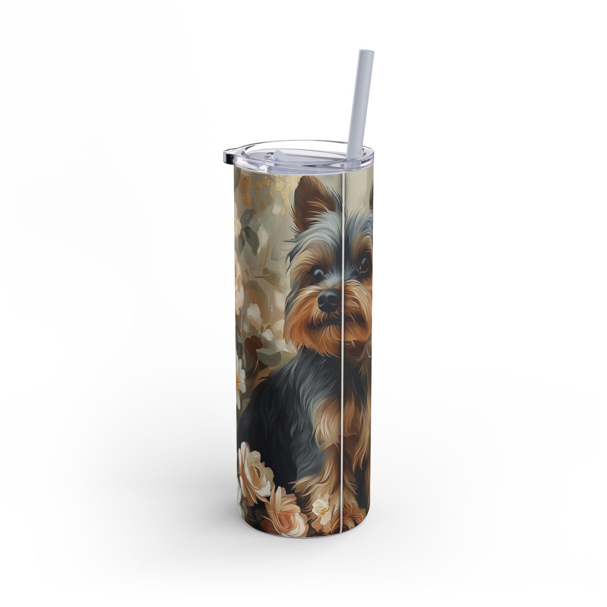 Yorkie Love Skinny Tumbler, 20oz