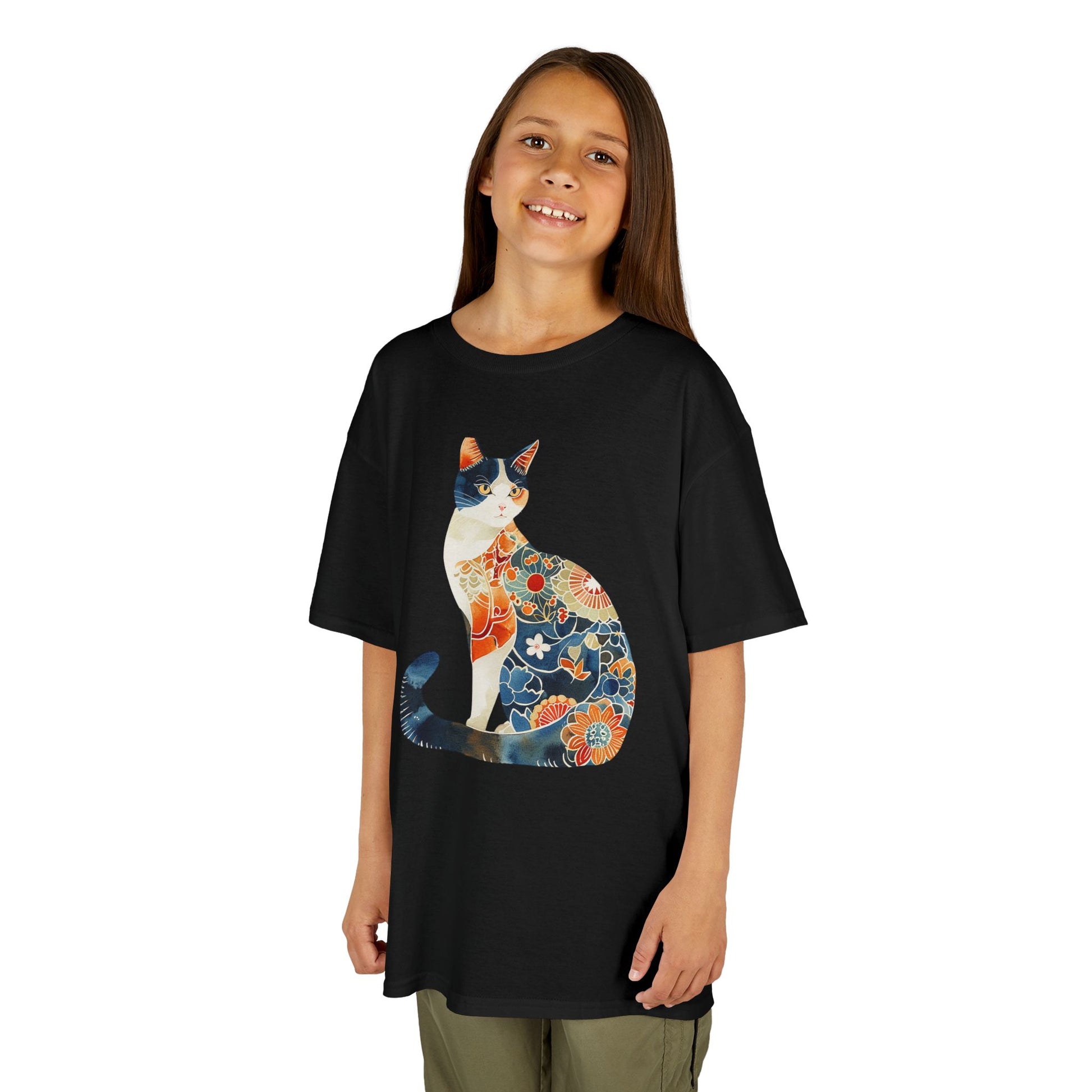 Colorful Cat Kids Cotton Tee
