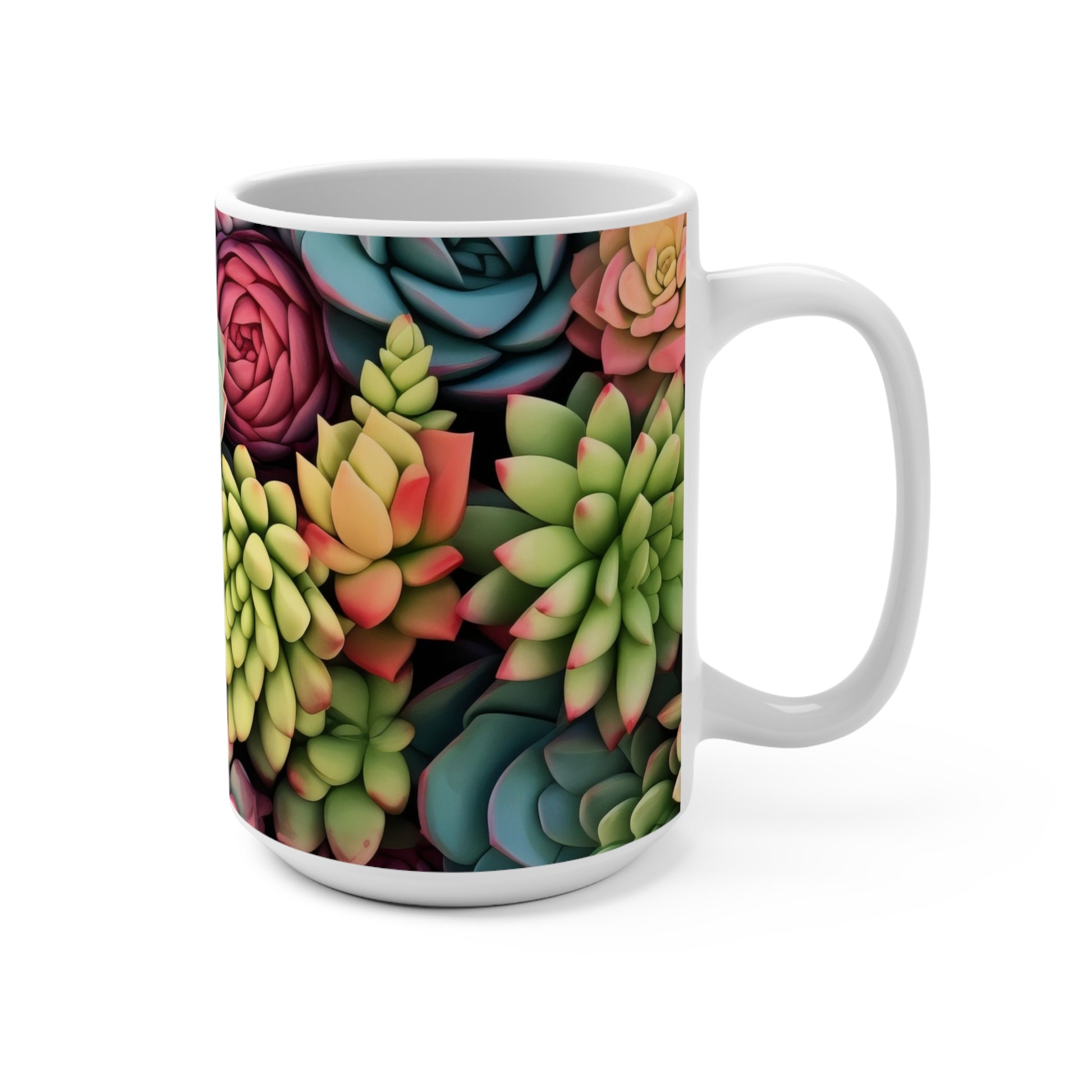 Colorful Succulent Garden Mug for Plant Lovers