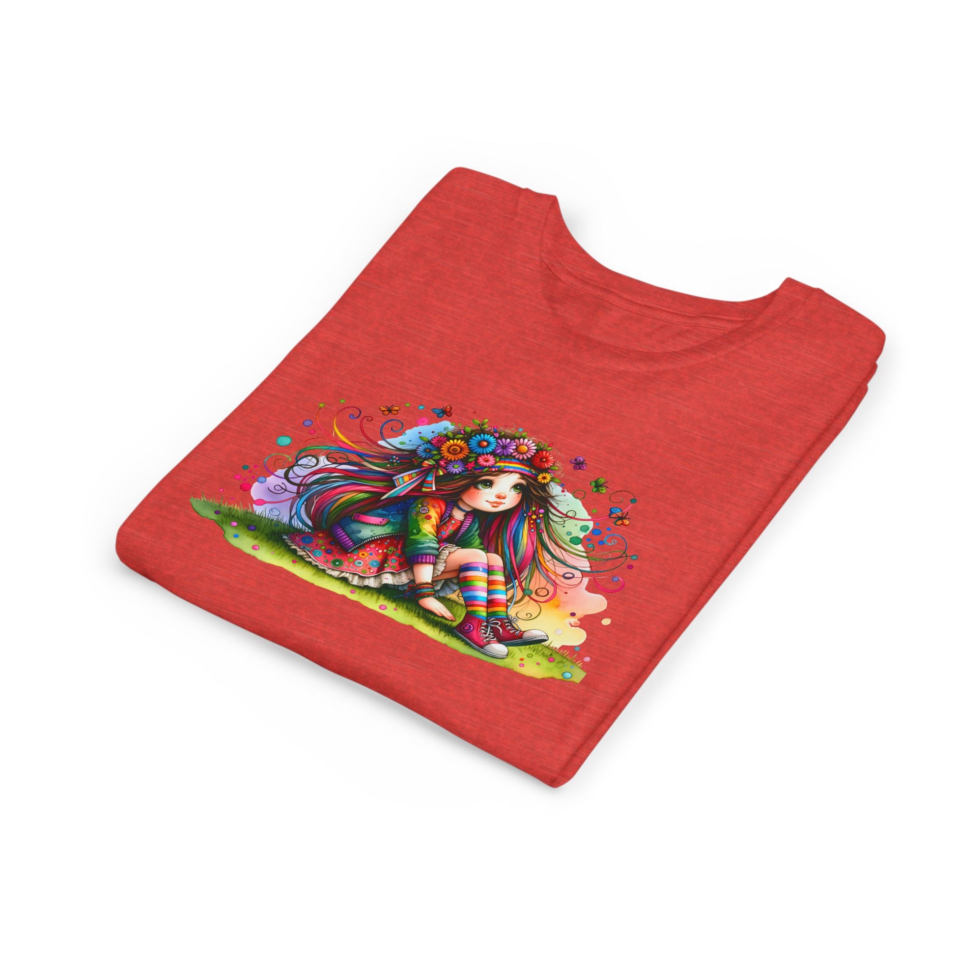 Whimsical Floral Girl Youth Tee