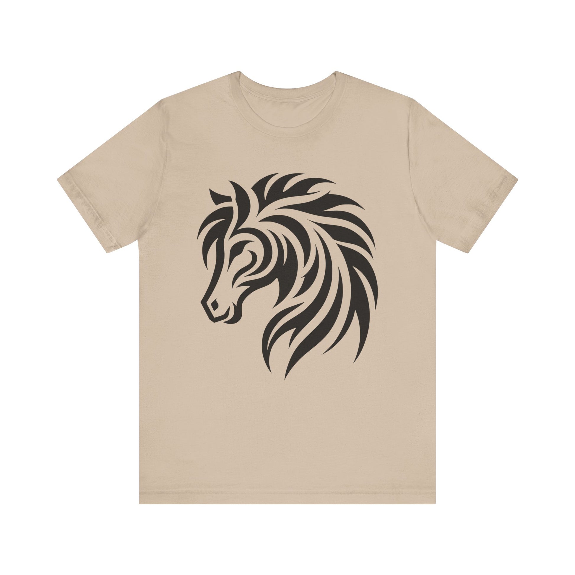 Tribal Horse Graphic Tee – Bold Mustang Silhouette on Hot Pink T-Shirt