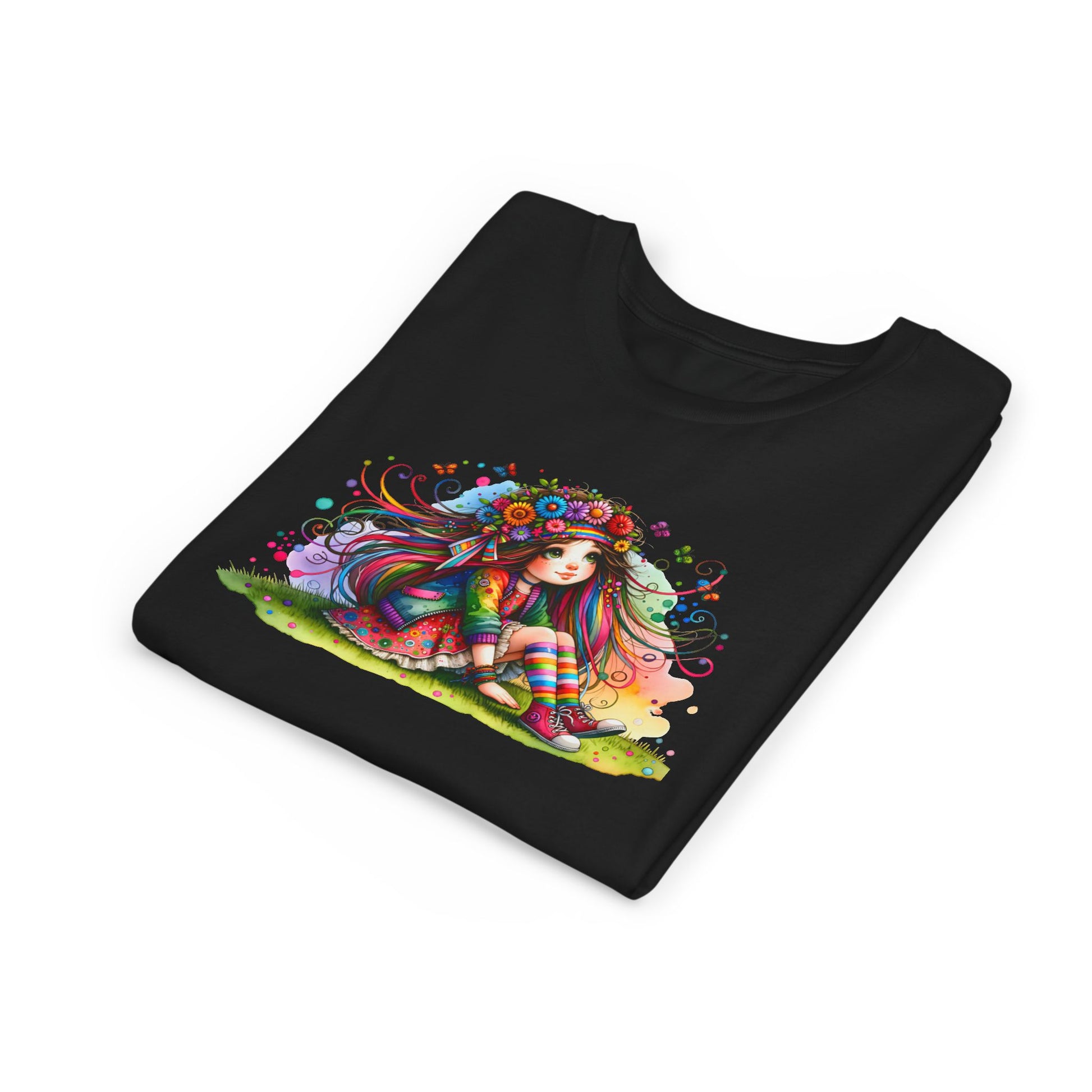 Whimsical Floral Girl Youth Tee