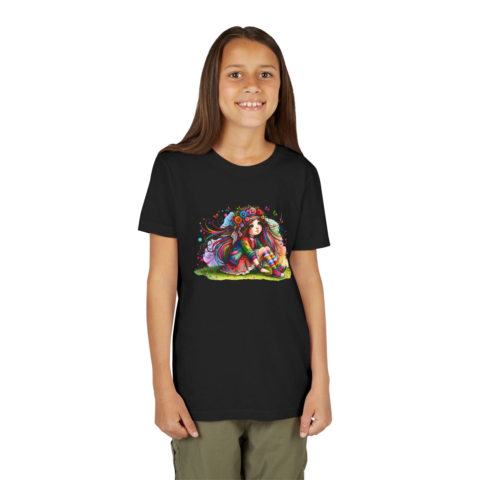 Whimsical Floral Girl Youth Tee