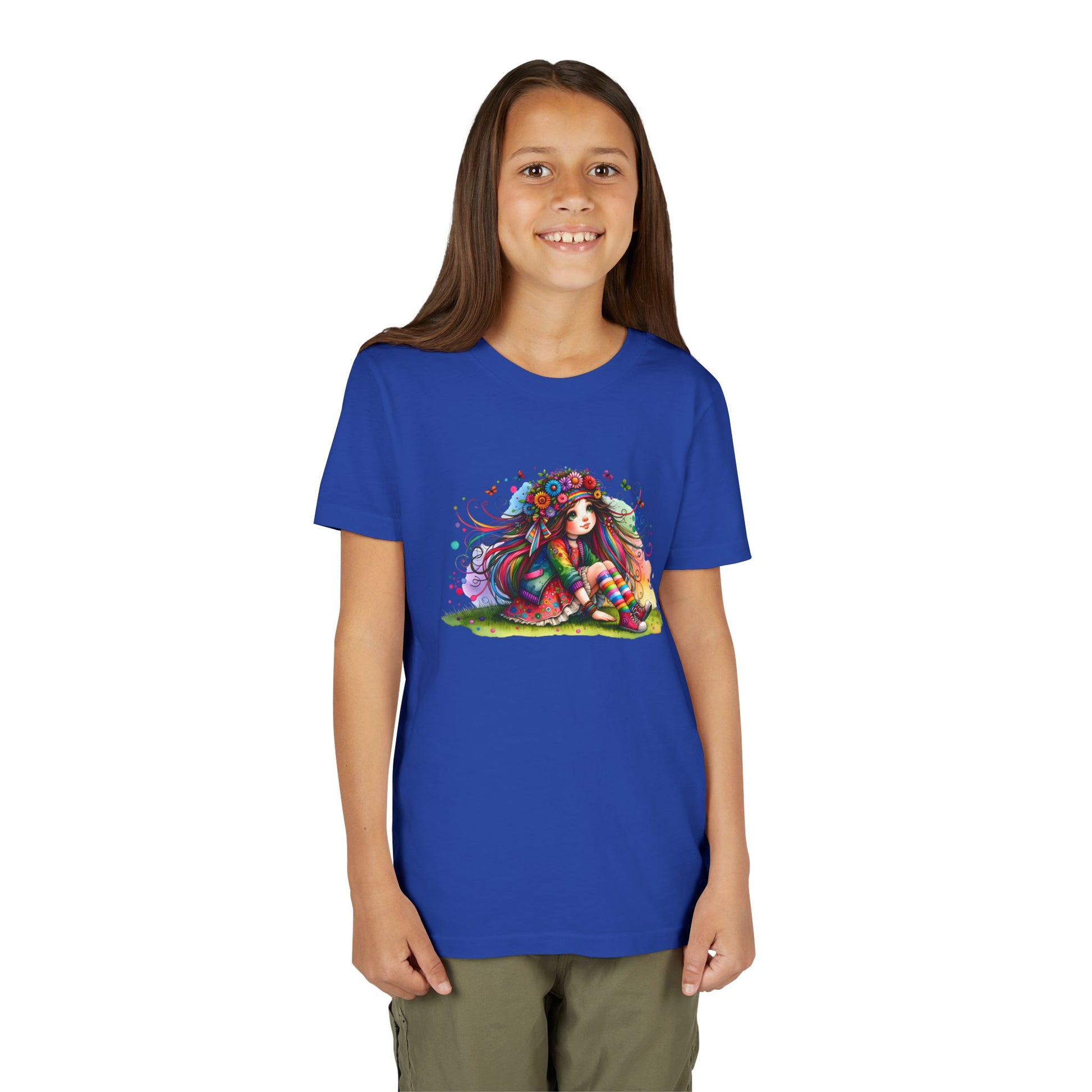 Whimsical Floral Girl Youth Tee