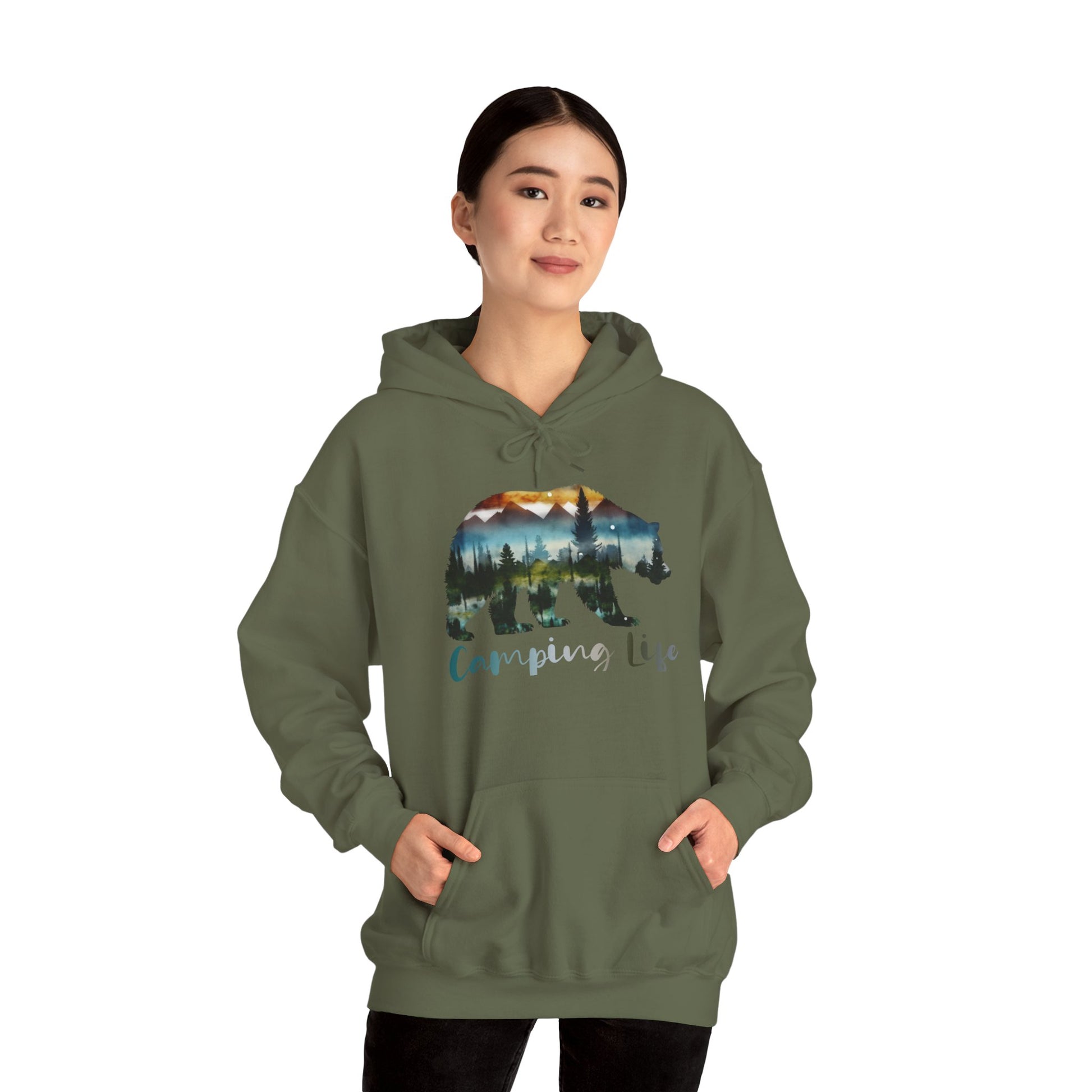 Camping Life Bear Hoodie
