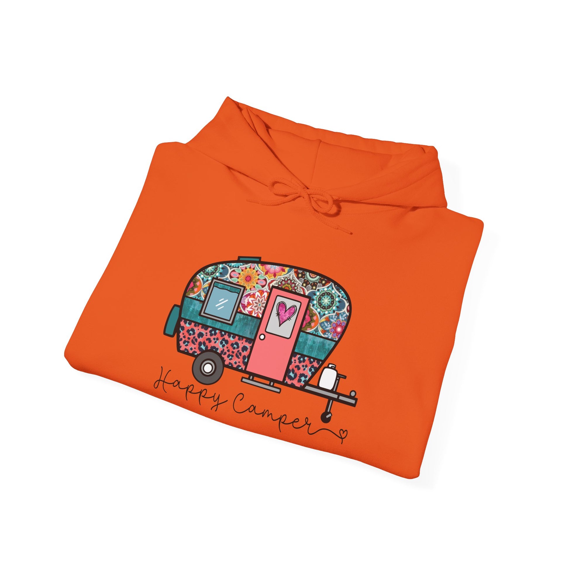 Happy Camper Hoodie – Colorful Vibes for Outdoor Lovers