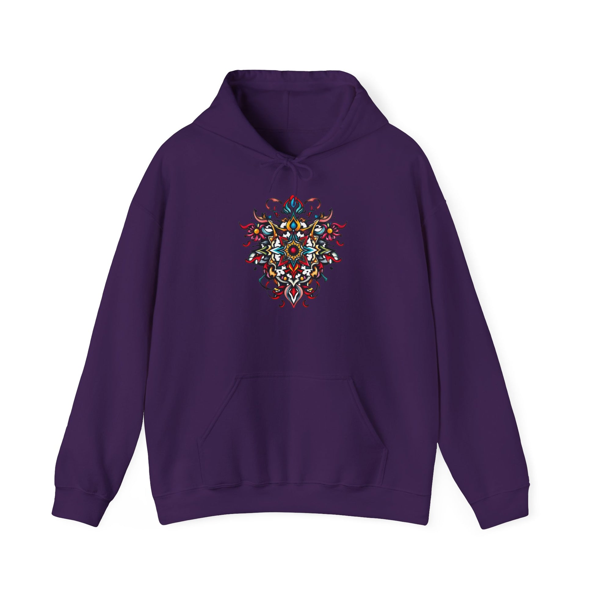 Vibrant Mandala Art Hoodie – Bold, Colorful, Intricate Design