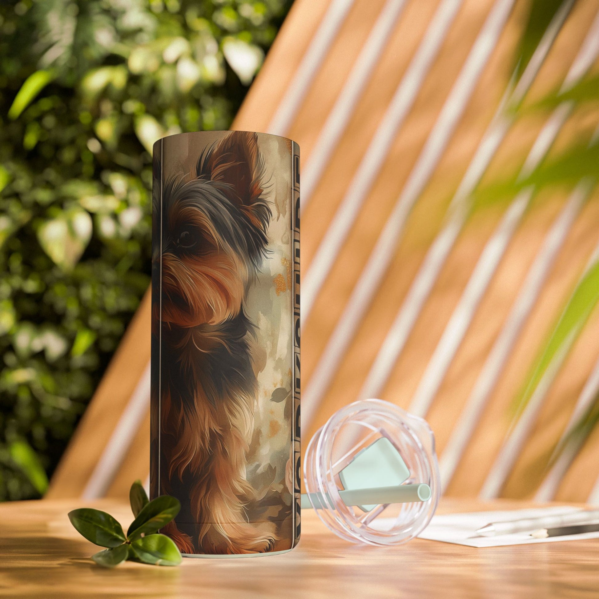 Yorkie Love Skinny Tumbler, 20oz