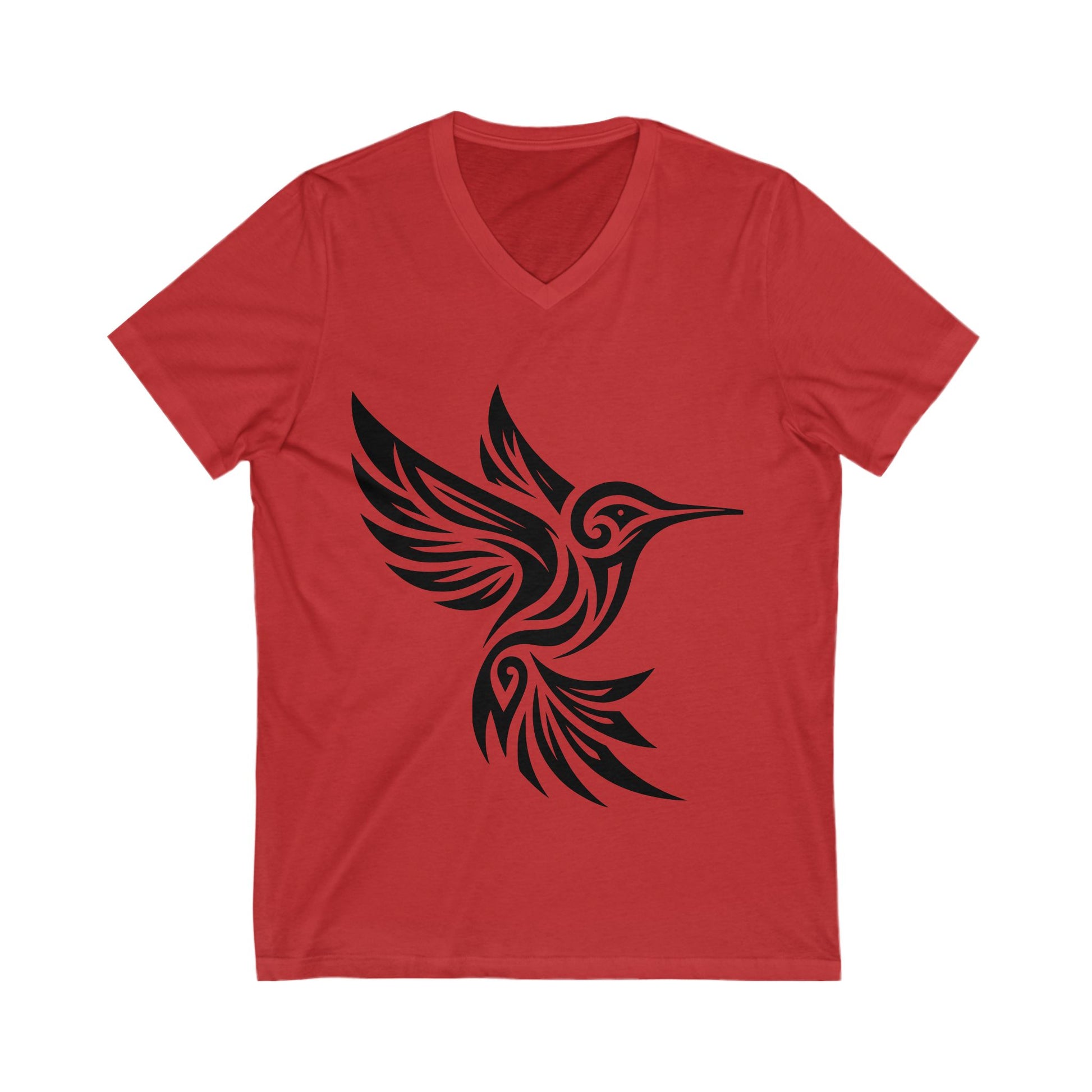 Tribal Hummingbird V Neck