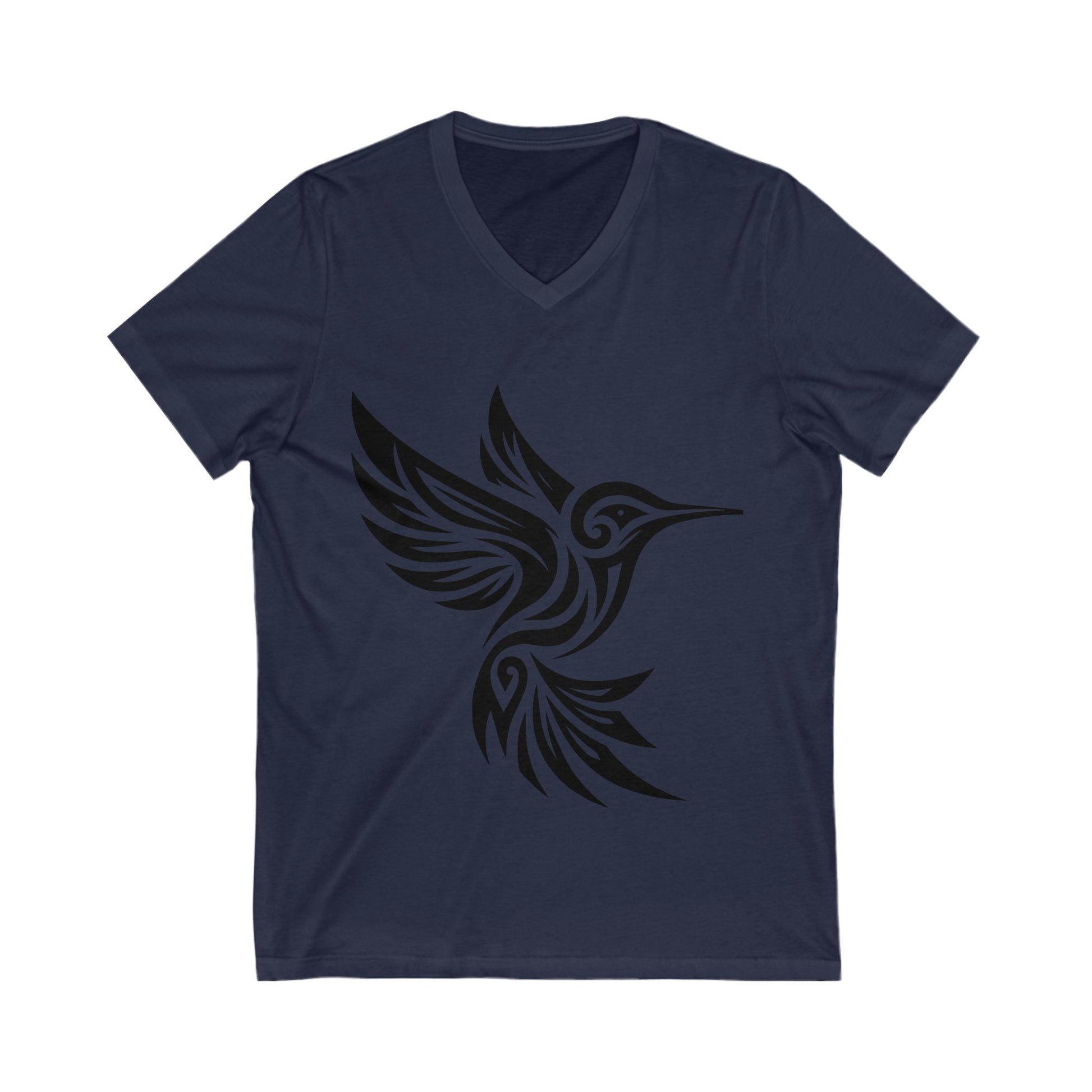 Tribal Hummingbird V Neck
