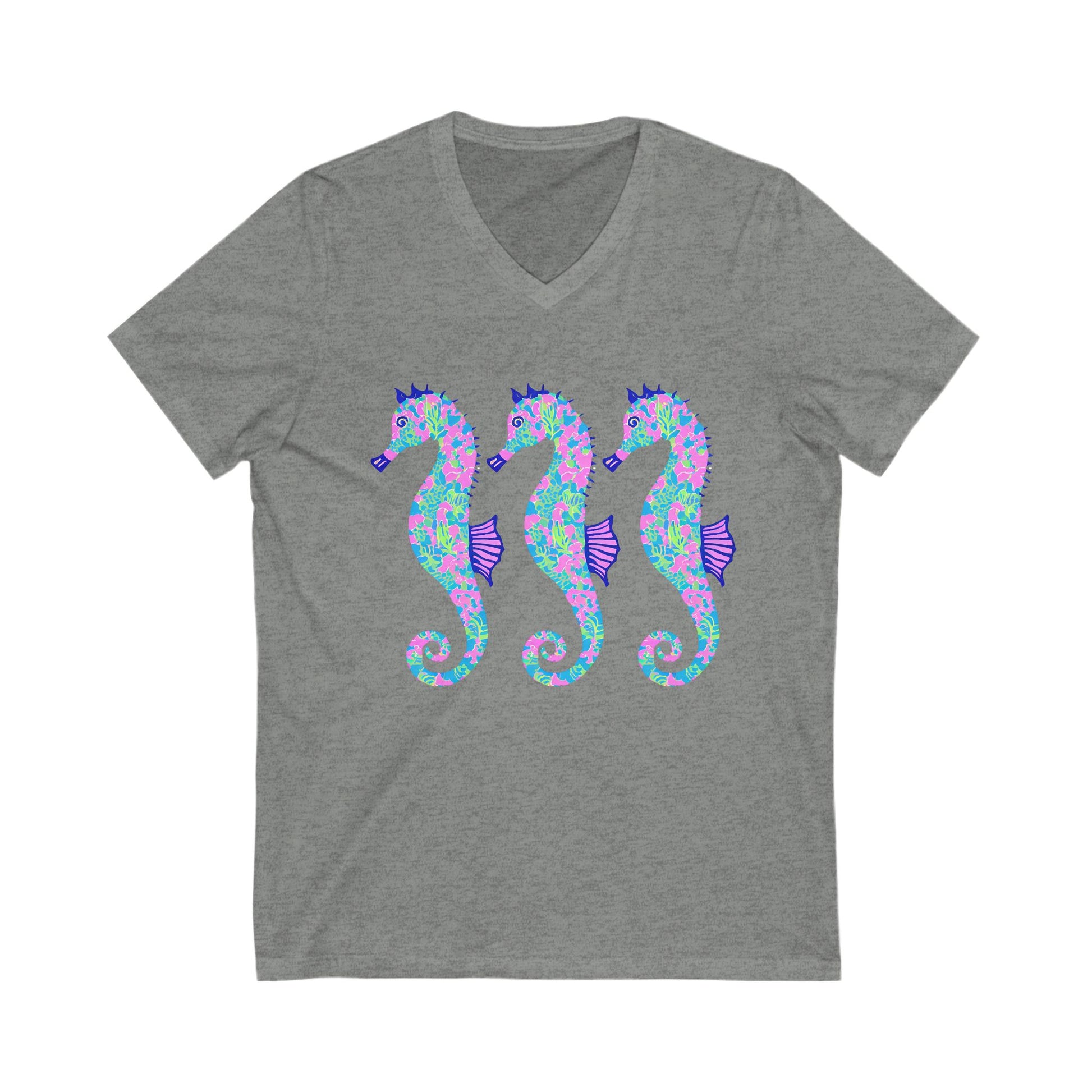 Playful Seahorses V-Neck