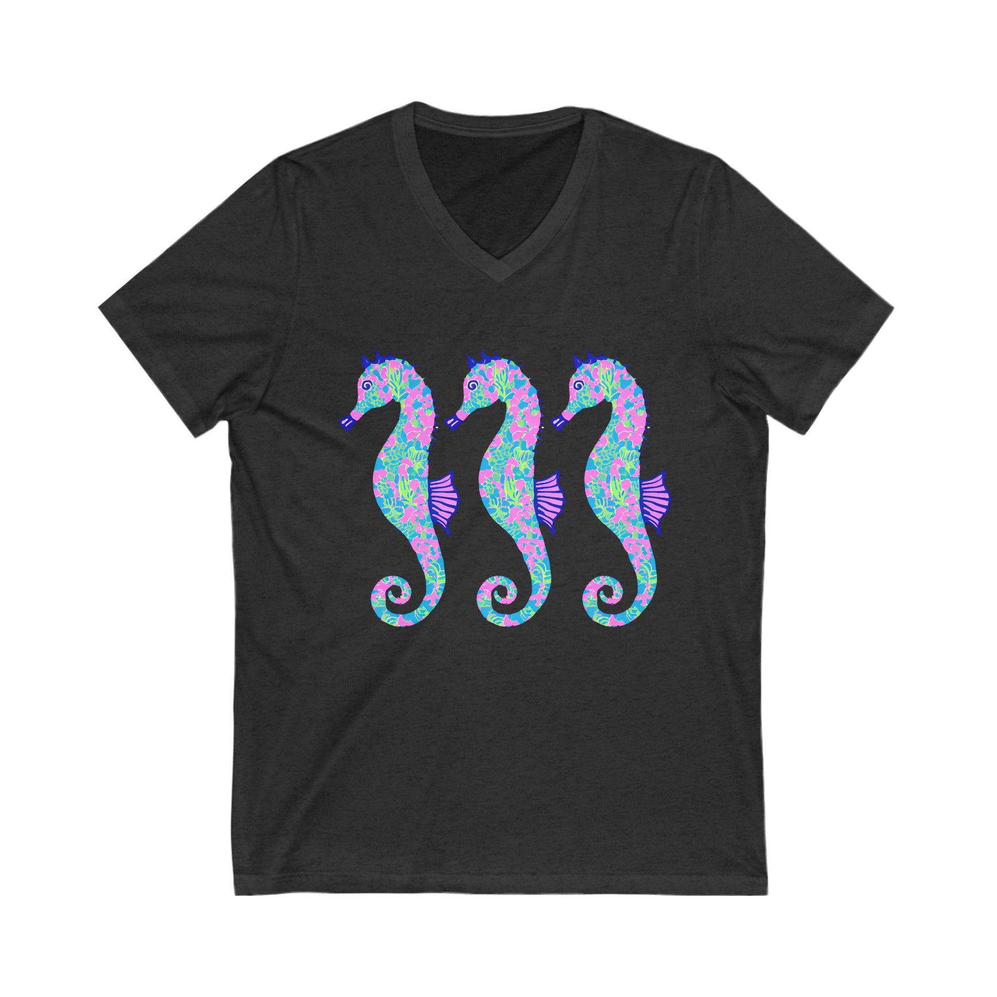 Playful Seahorses V-Neck