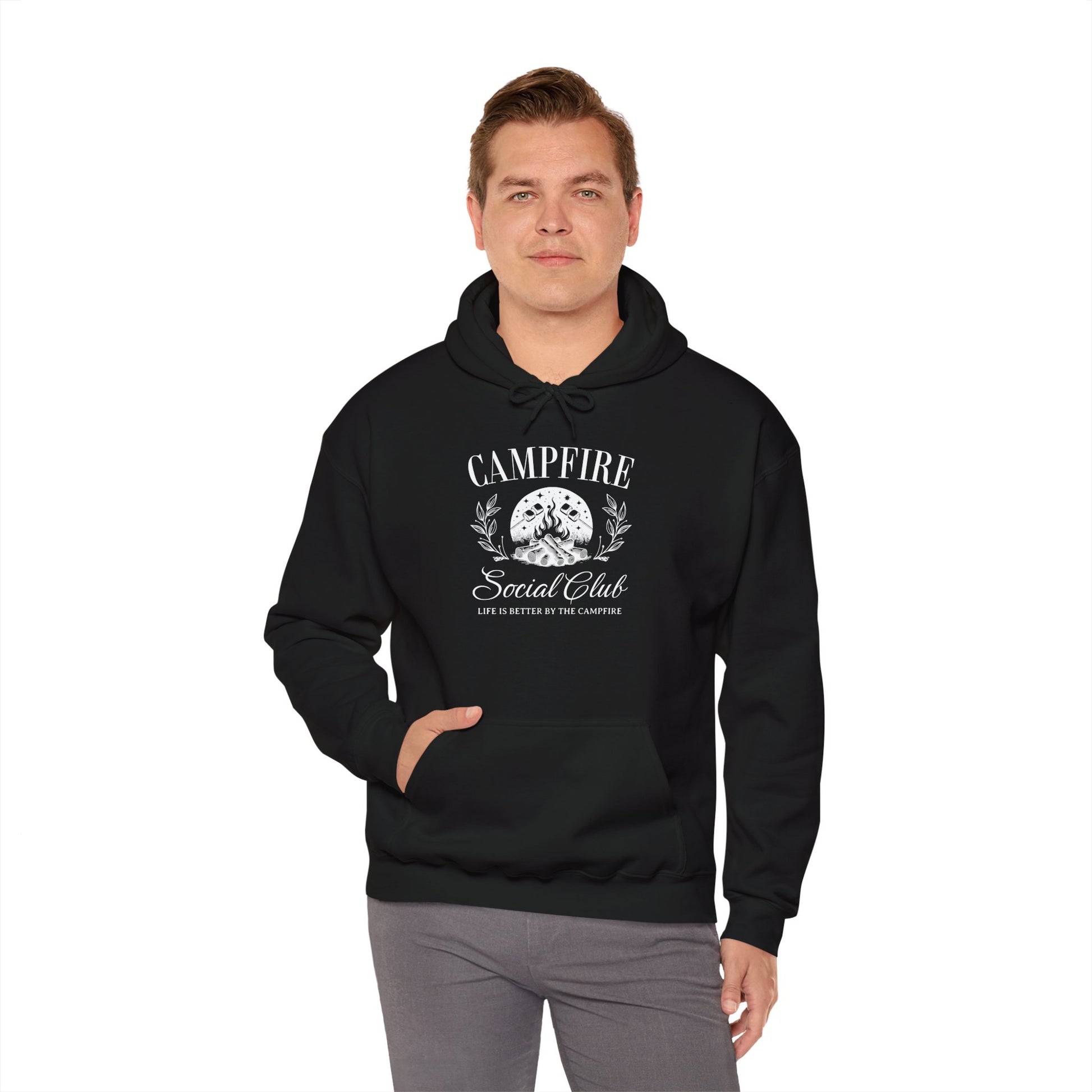 Campfire Social Club Hoodie – Life’s Better Around the Flames