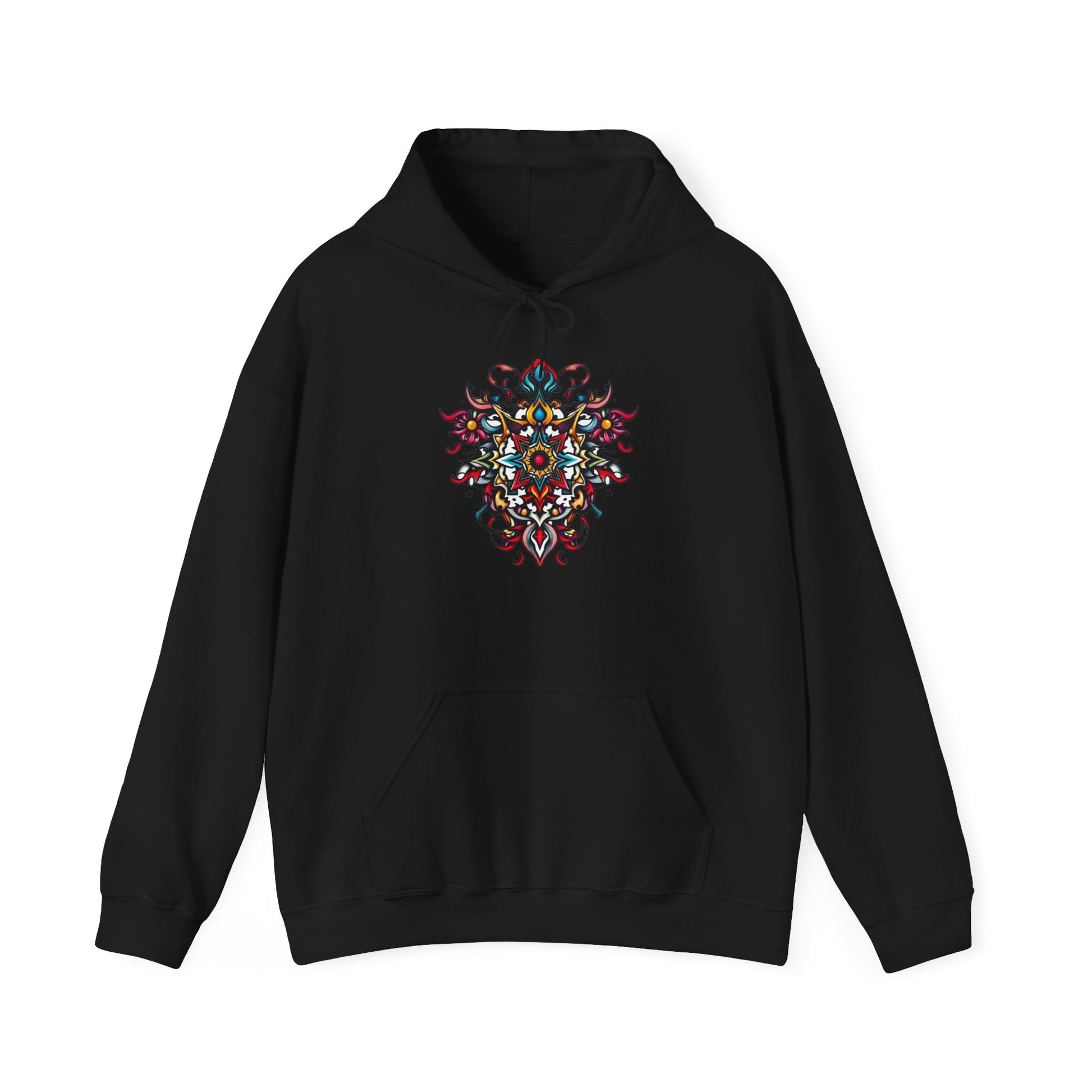 Vibrant Mandala Art Hoodie – Bold, Colorful, Intricate Design