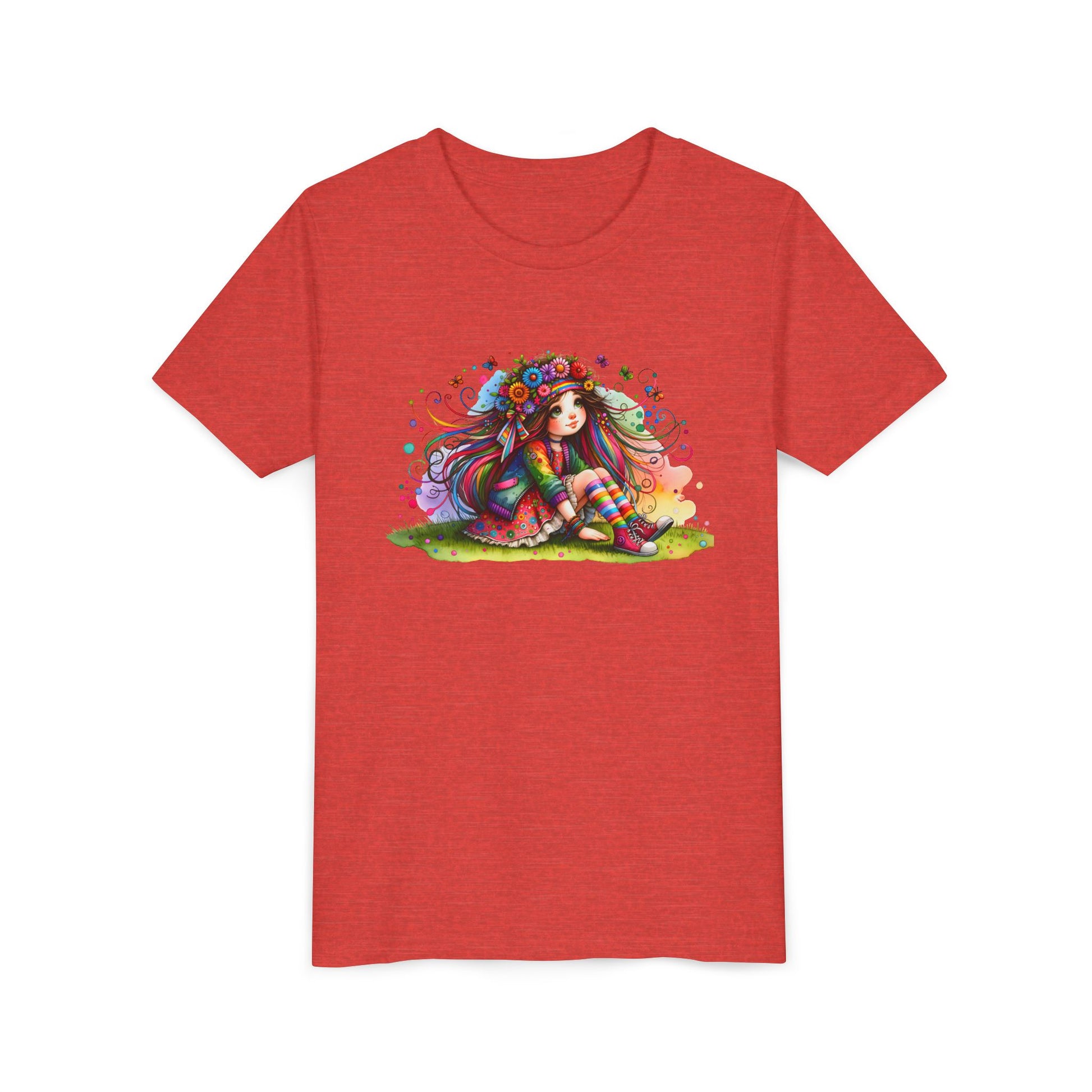 Whimsical Floral Girl Youth Tee