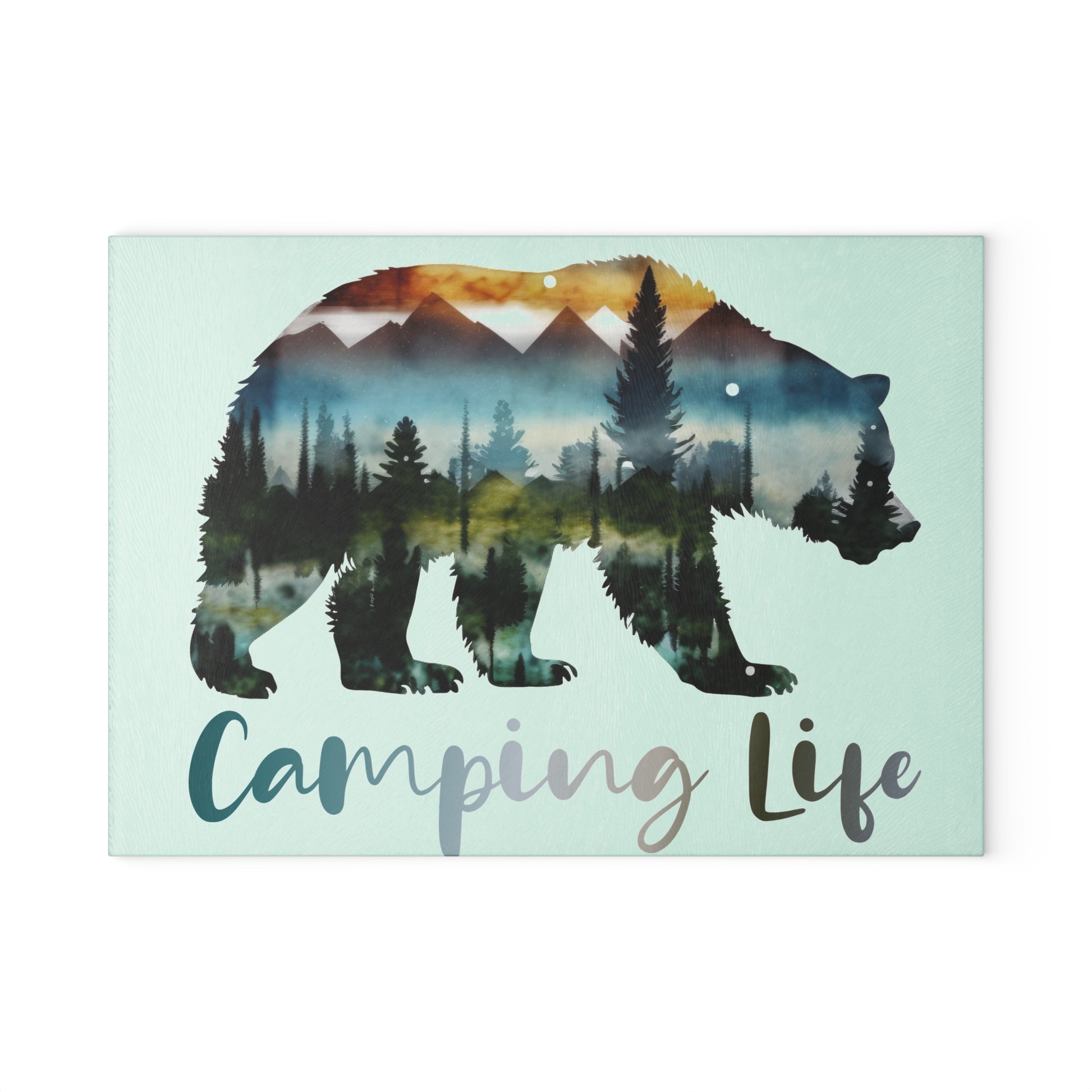 Camping Life Bear Cutting Board – Rustic Forest Adventure Decor