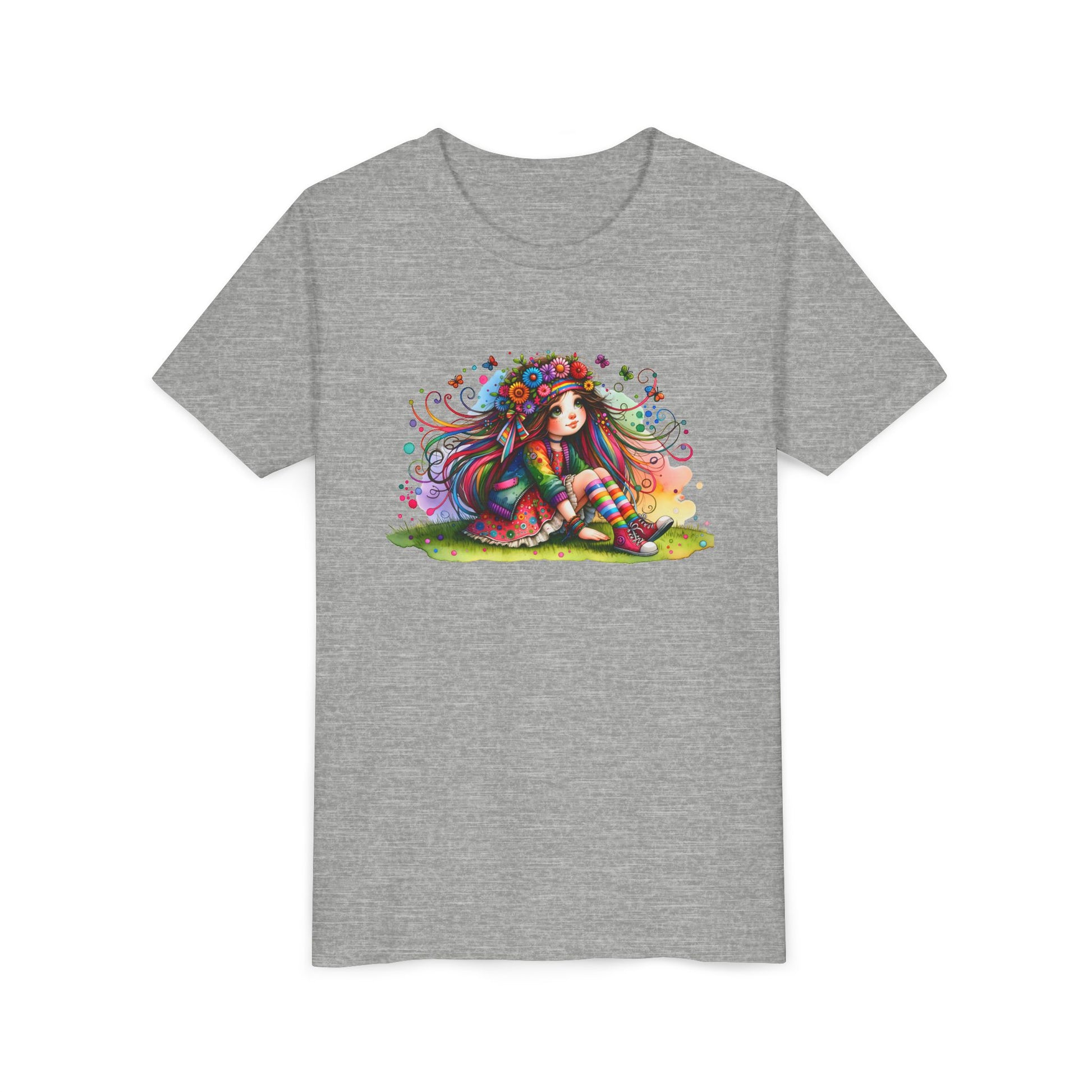Whimsical Floral Girl Youth Tee