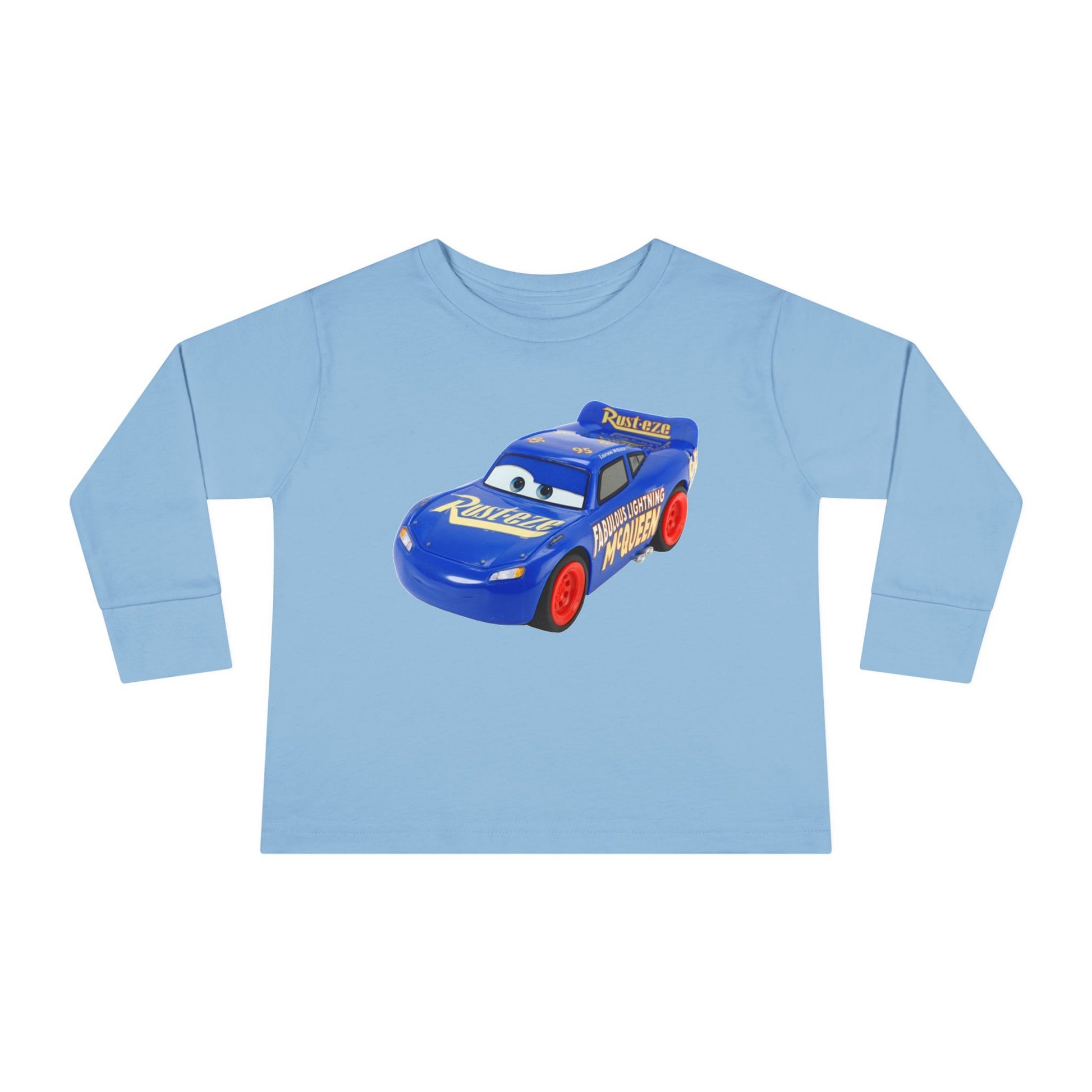 Toddler Long Sleeve Tee with Race Car Design
