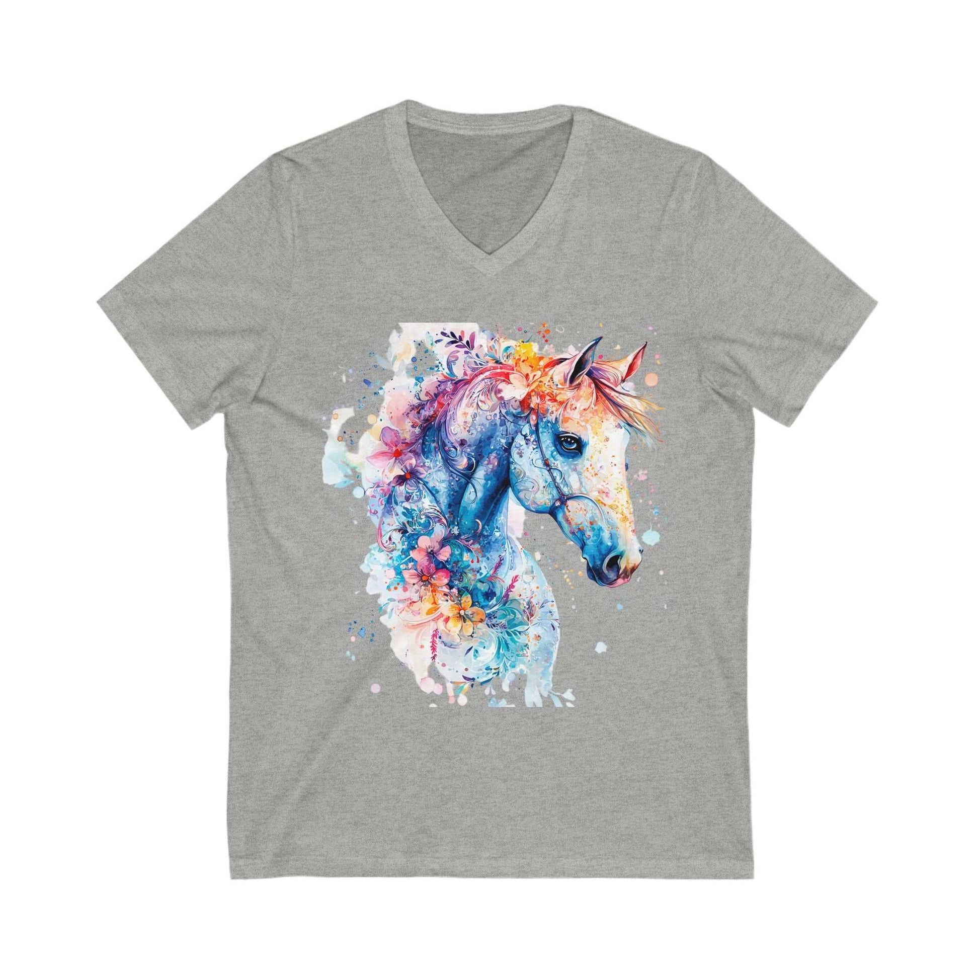Colorful Unicorn V-Neck Tee