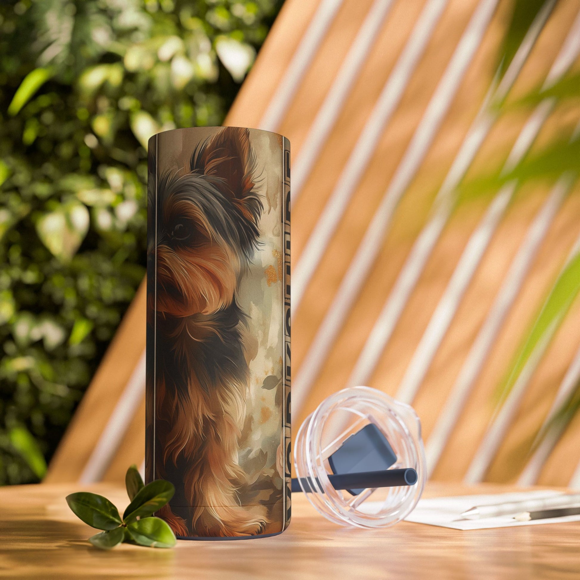 Yorkie Love Skinny Tumbler, 20oz