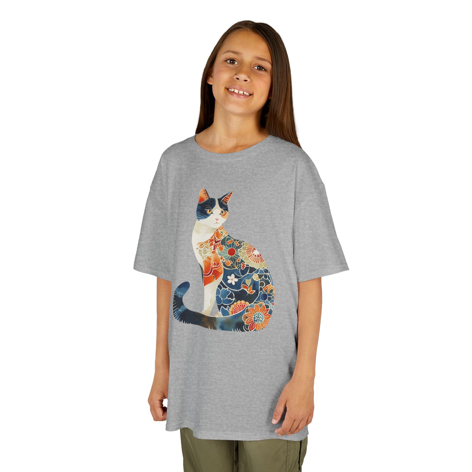 Colorful Cat Kids Cotton Tee