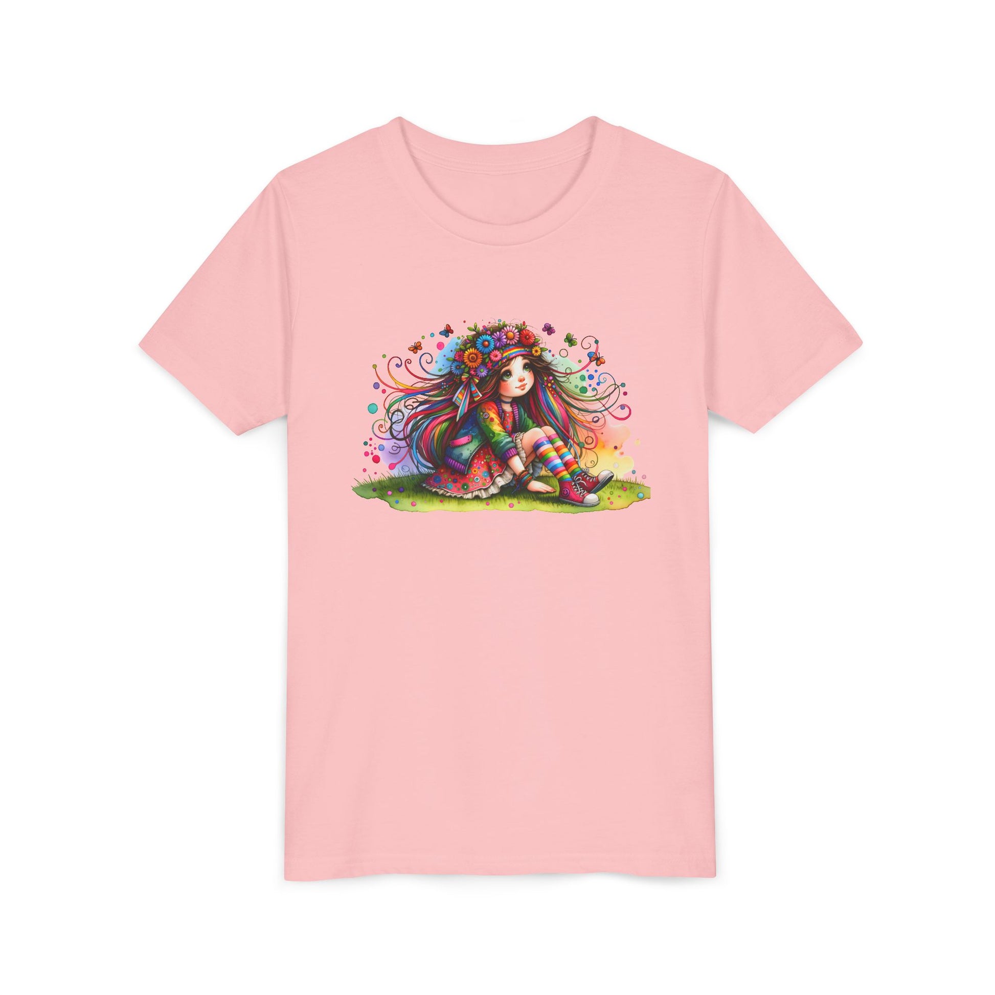 Whimsical Floral Girl Youth Tee