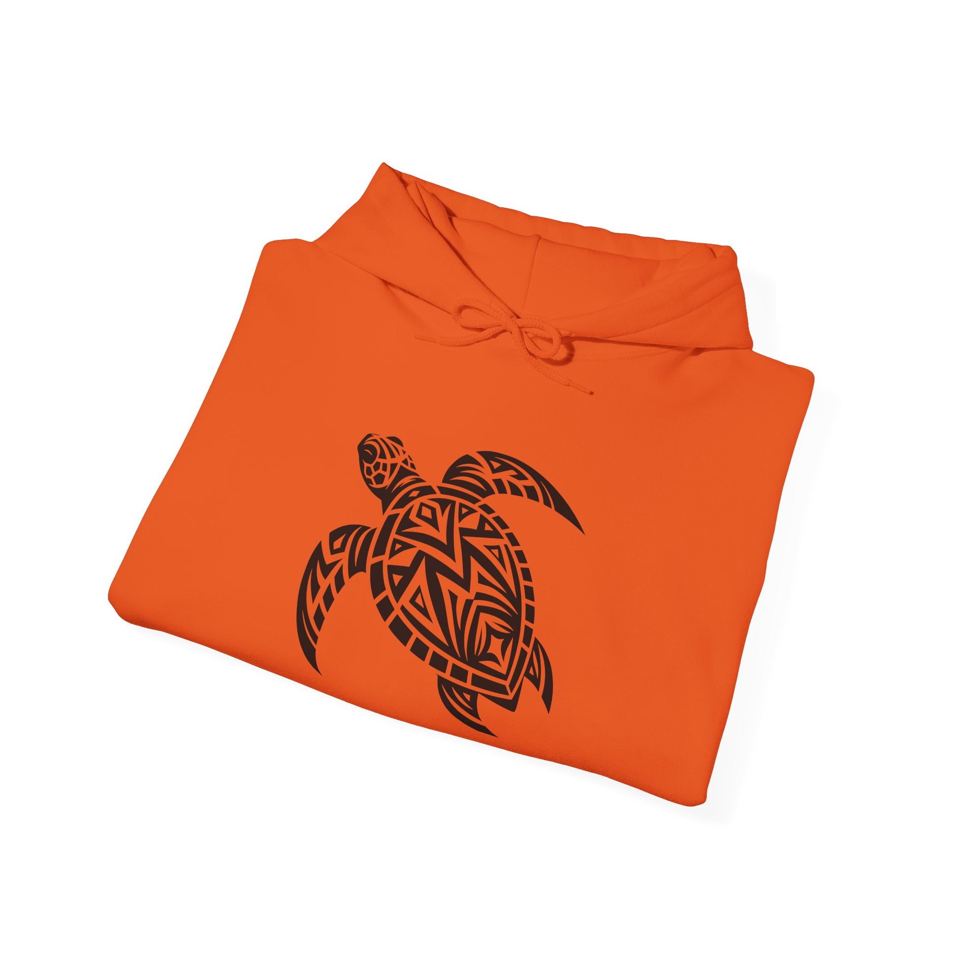 Tribal Sea Turtle Hoodie – Bold Island Spirit on White Pullover