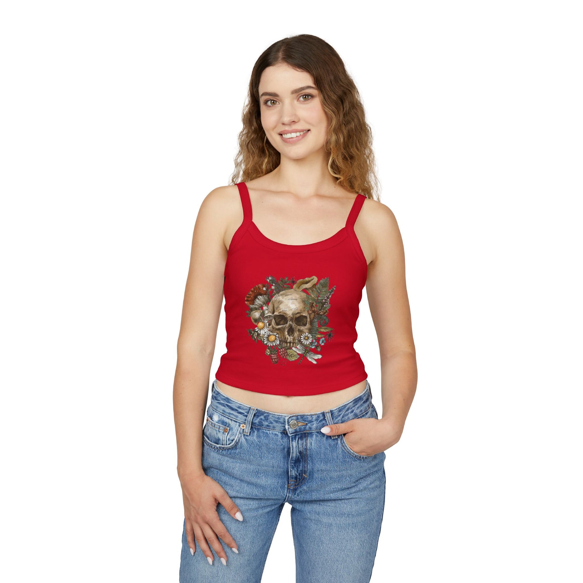 Crop Top Skull, Wildflowers, Mushrooms