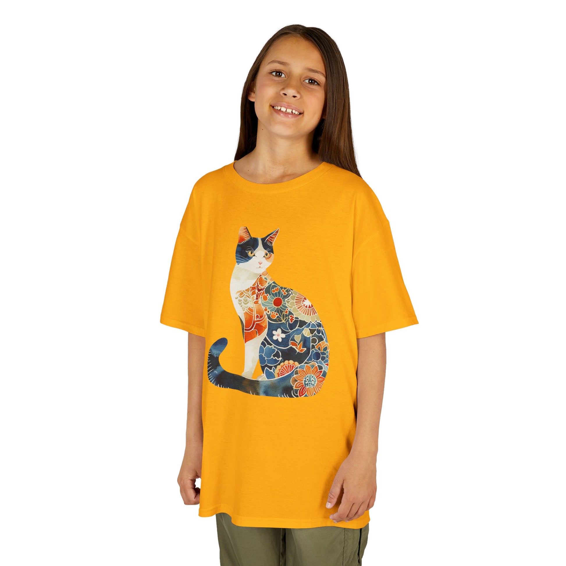 Colorful Cat Kids Cotton Tee