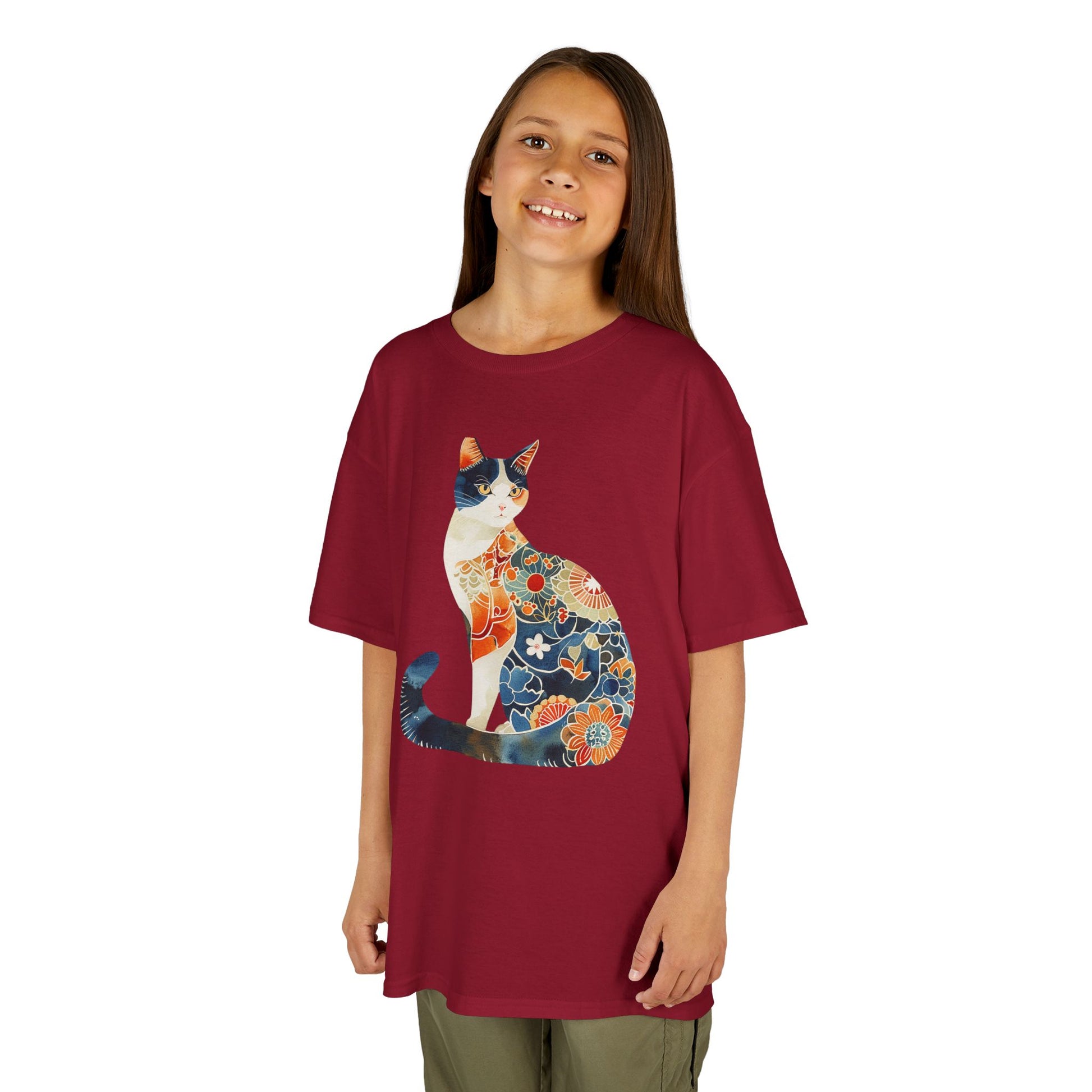 Colorful Cat Kids Cotton Tee