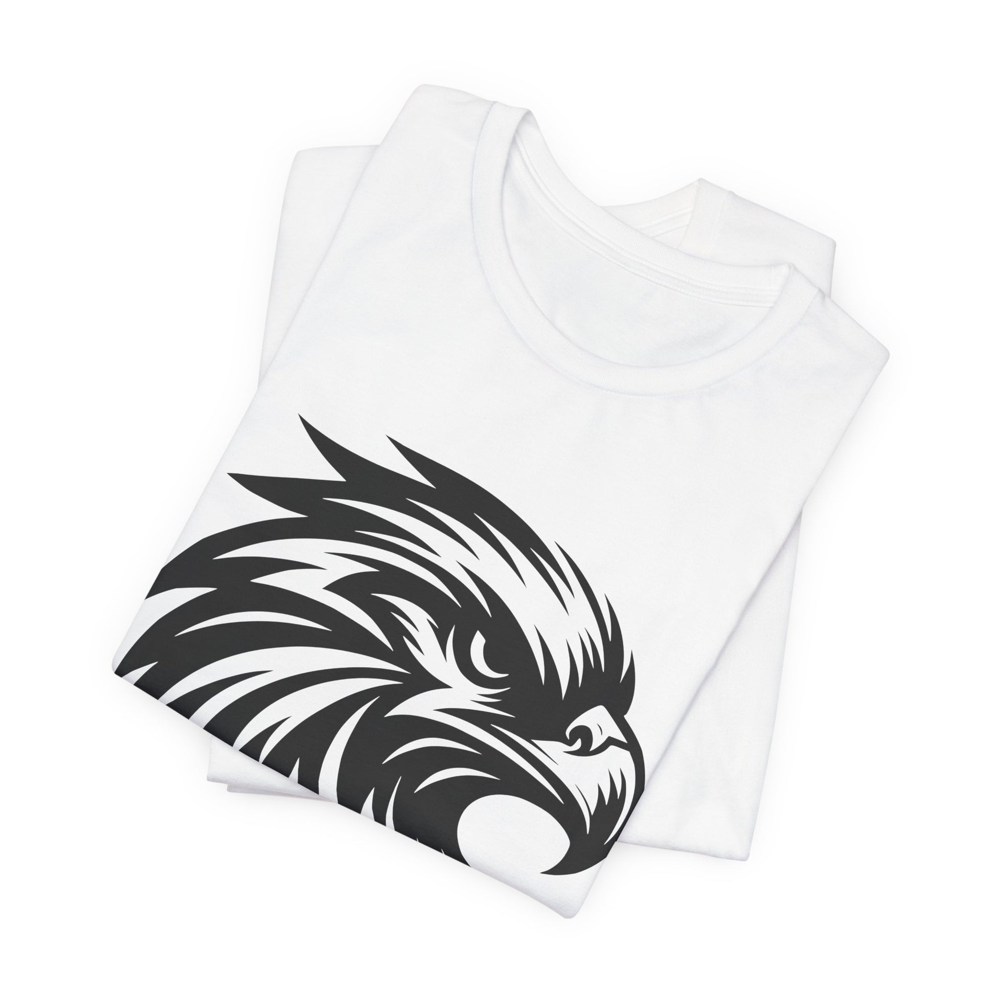 Bold tee featuring a fierce black tribal eagle design, available in multiple vibrant colors