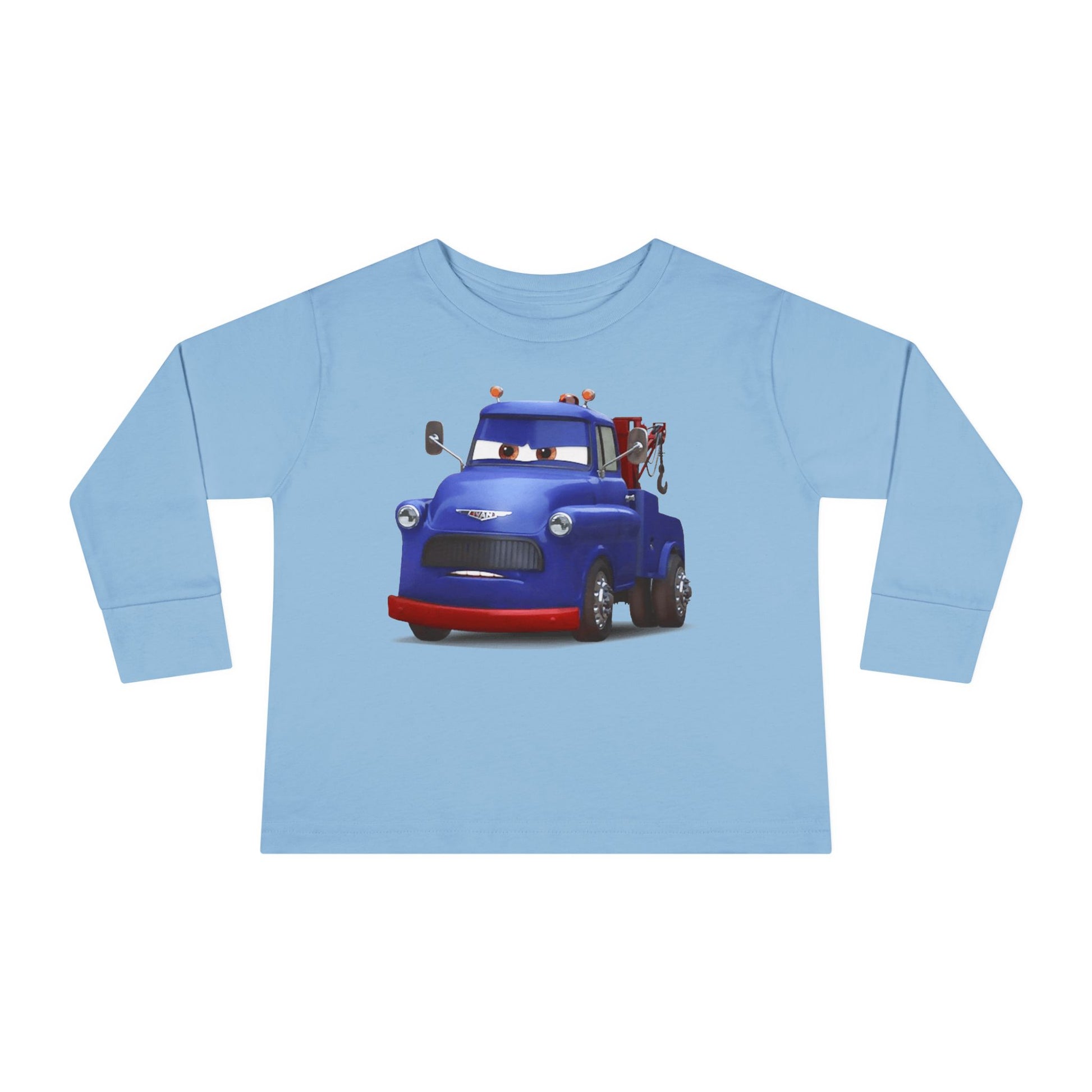 Toddler Long Sleeve Tee featuring a Fun Cartoon Truck