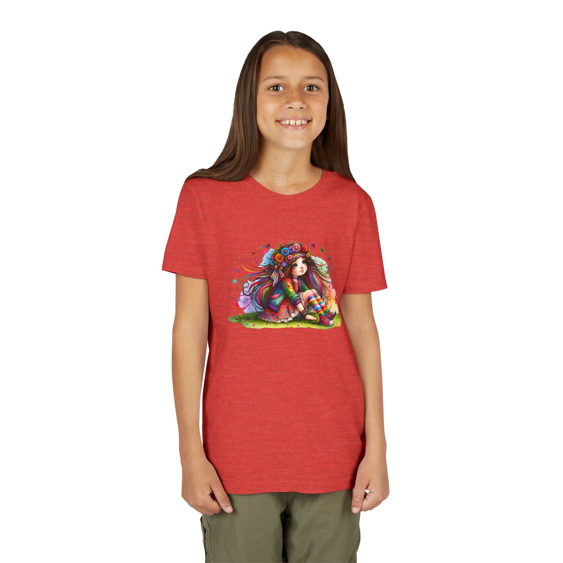 Whimsical Floral Girl Youth Tee