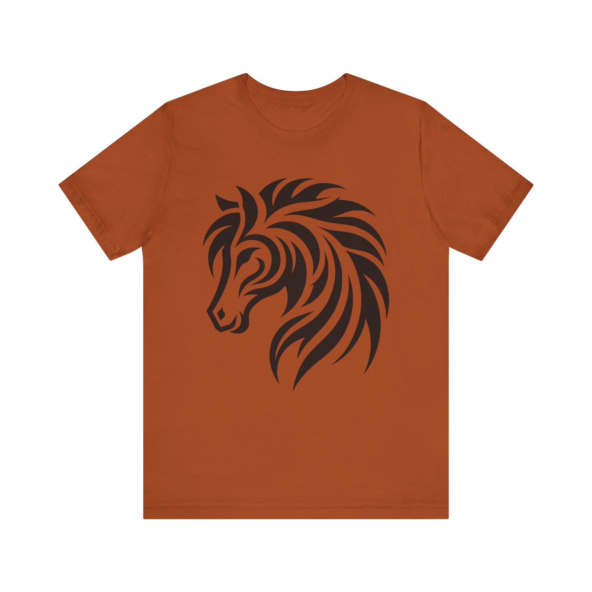 Tribal Horse Graphic Tee – Bold Mustang Silhouette on Hot Pink T-Shirt