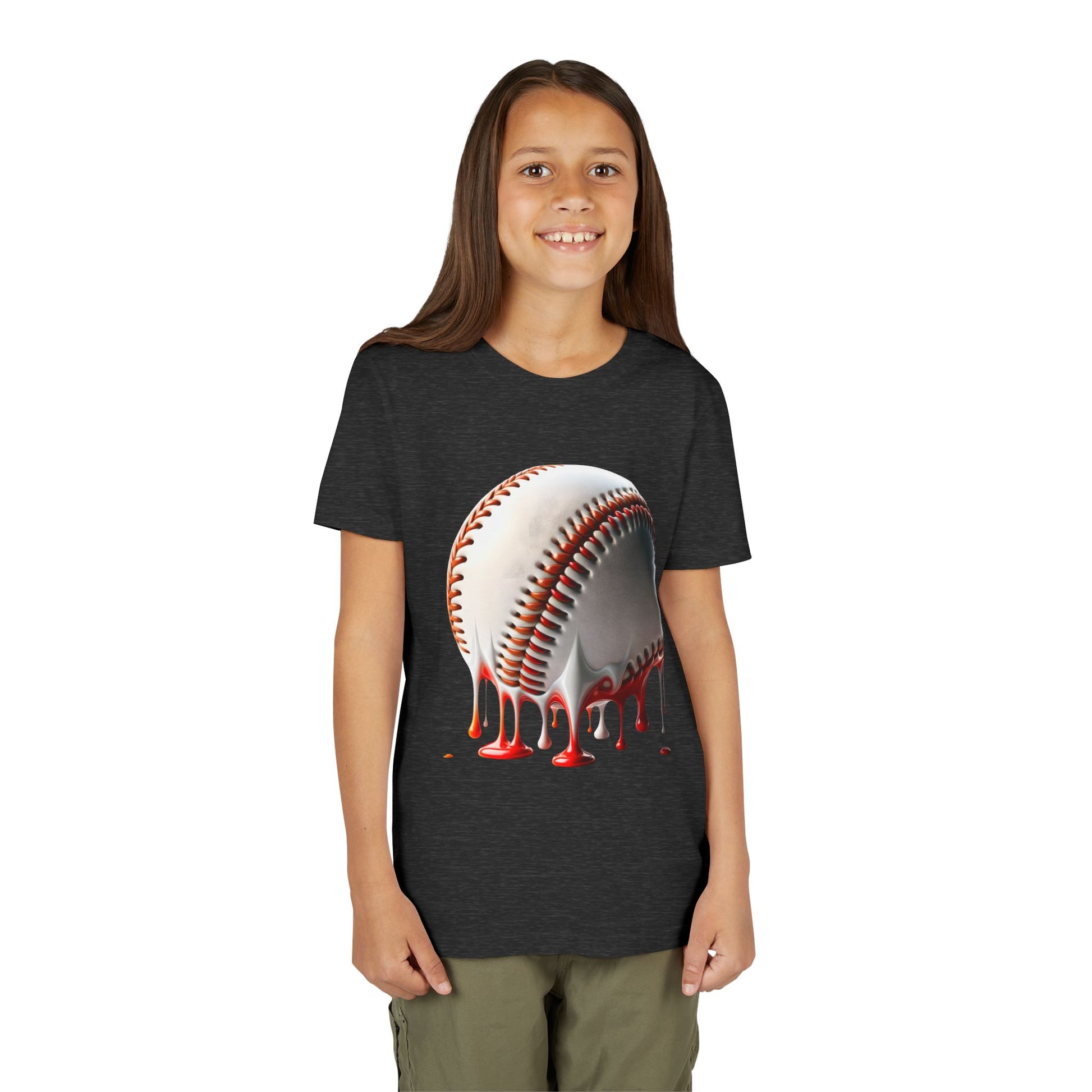 Youth Baseball Inspired Dripping Tee