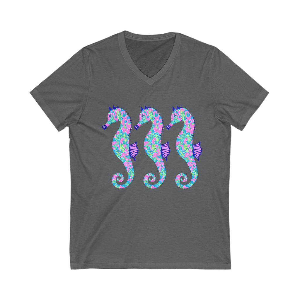 Playful Seahorses V-Neck