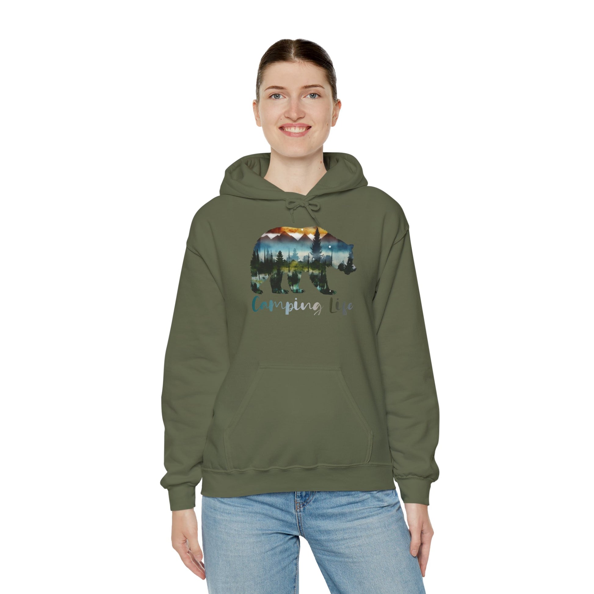 Camping Life Bear Hoodie