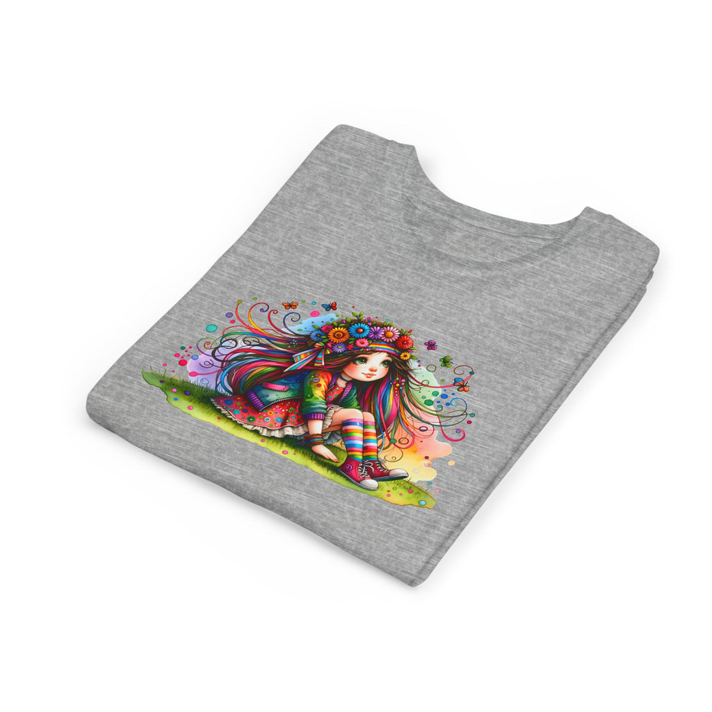 Whimsical Floral Girl Youth Tee