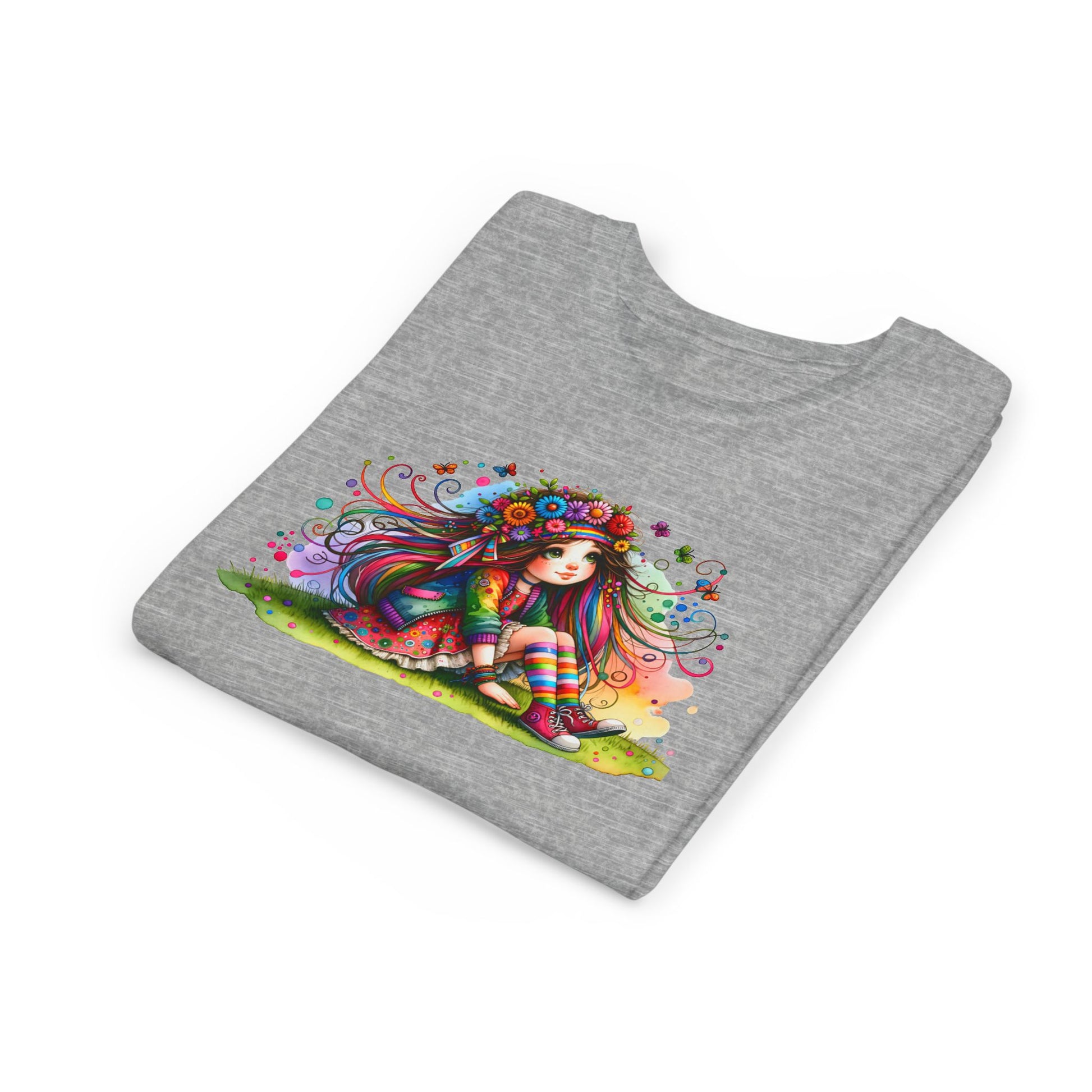 Whimsical Floral Girl Youth Tee