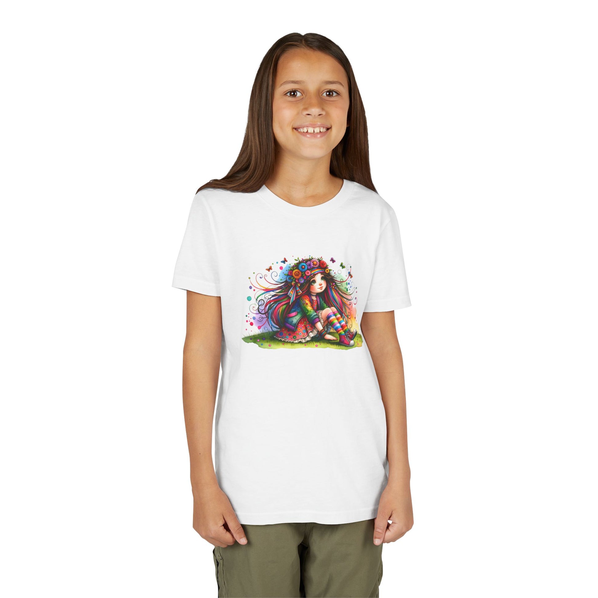 Whimsical Floral Girl Youth Tee